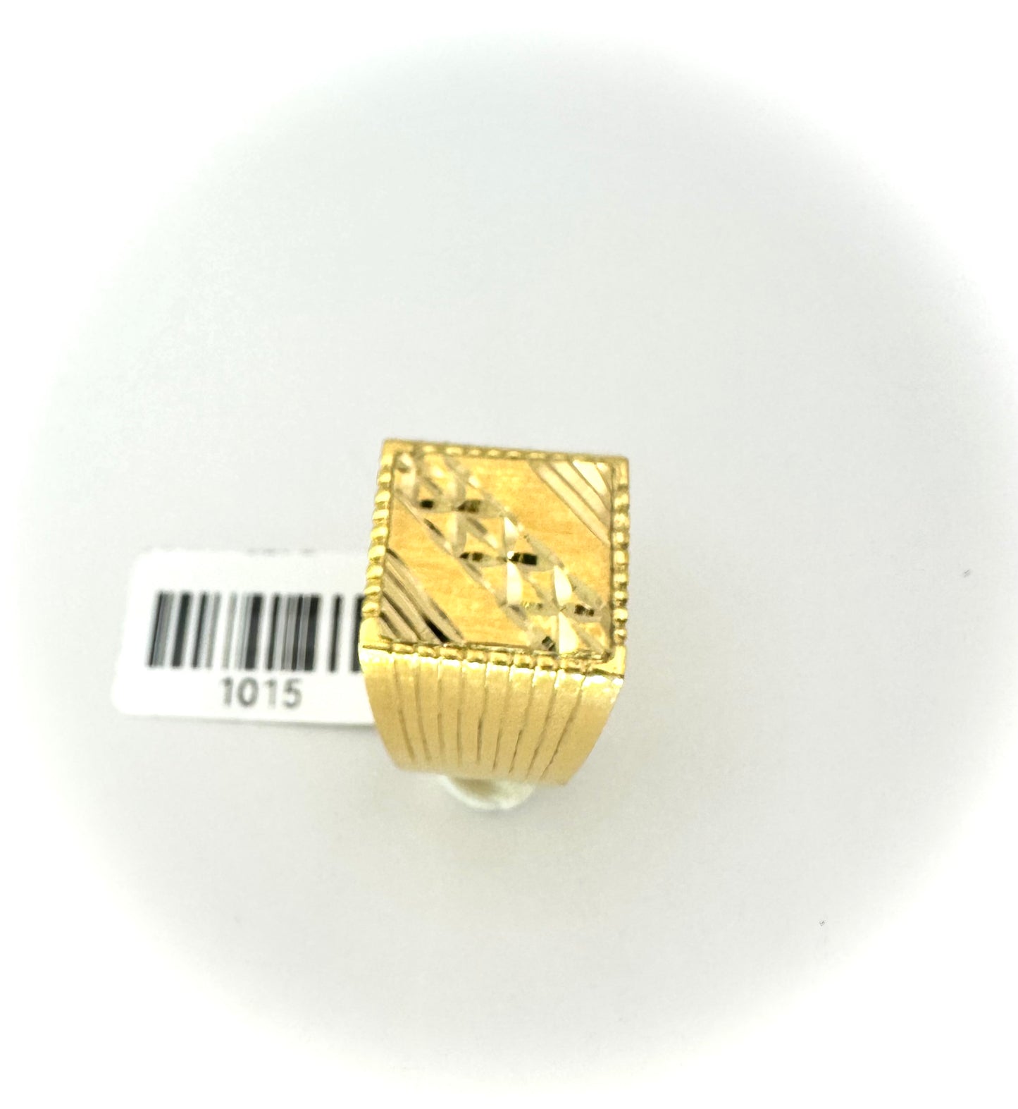 21kt Men laser cut Ring
