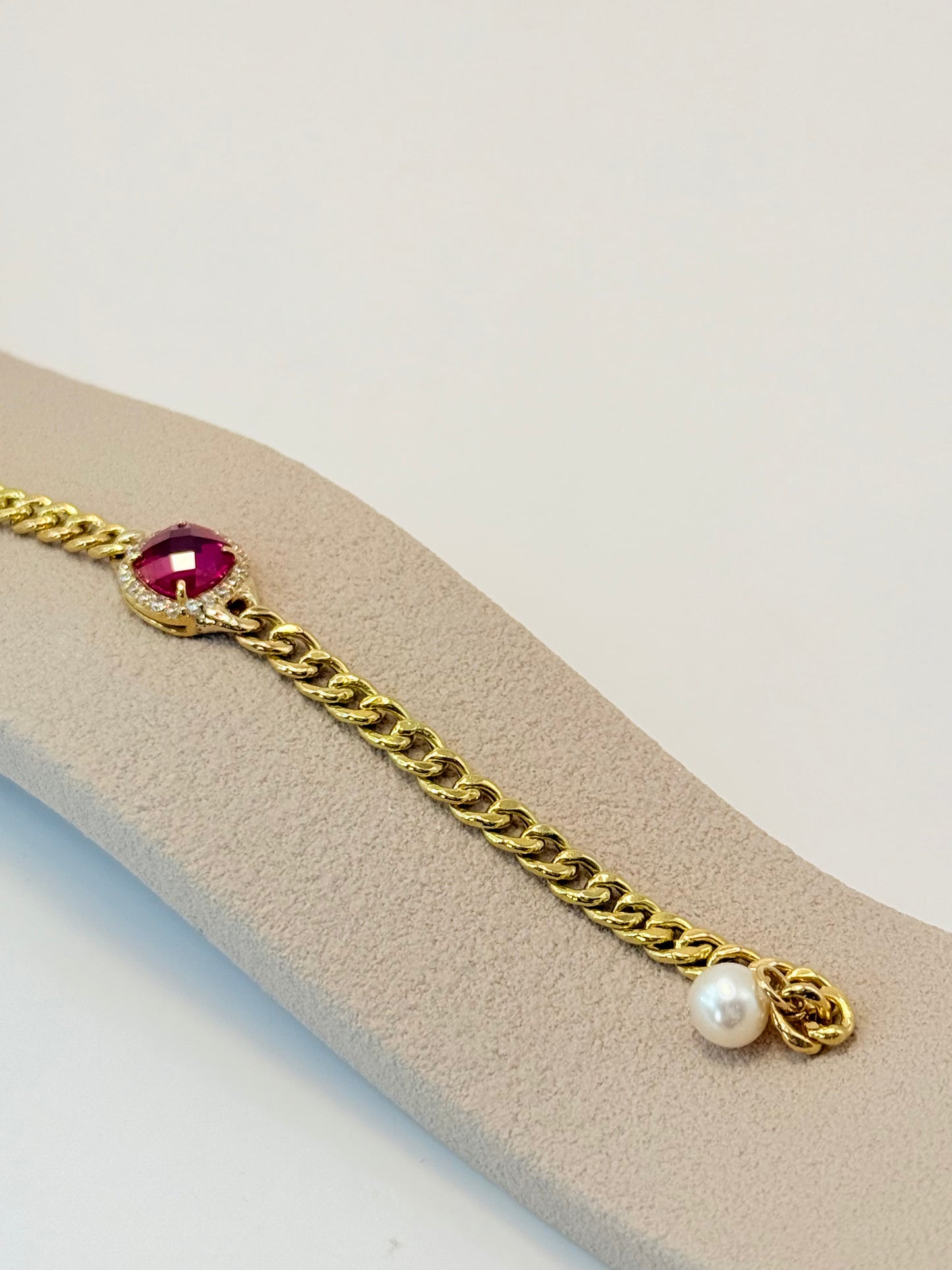 18kt Red CZ Bracelet