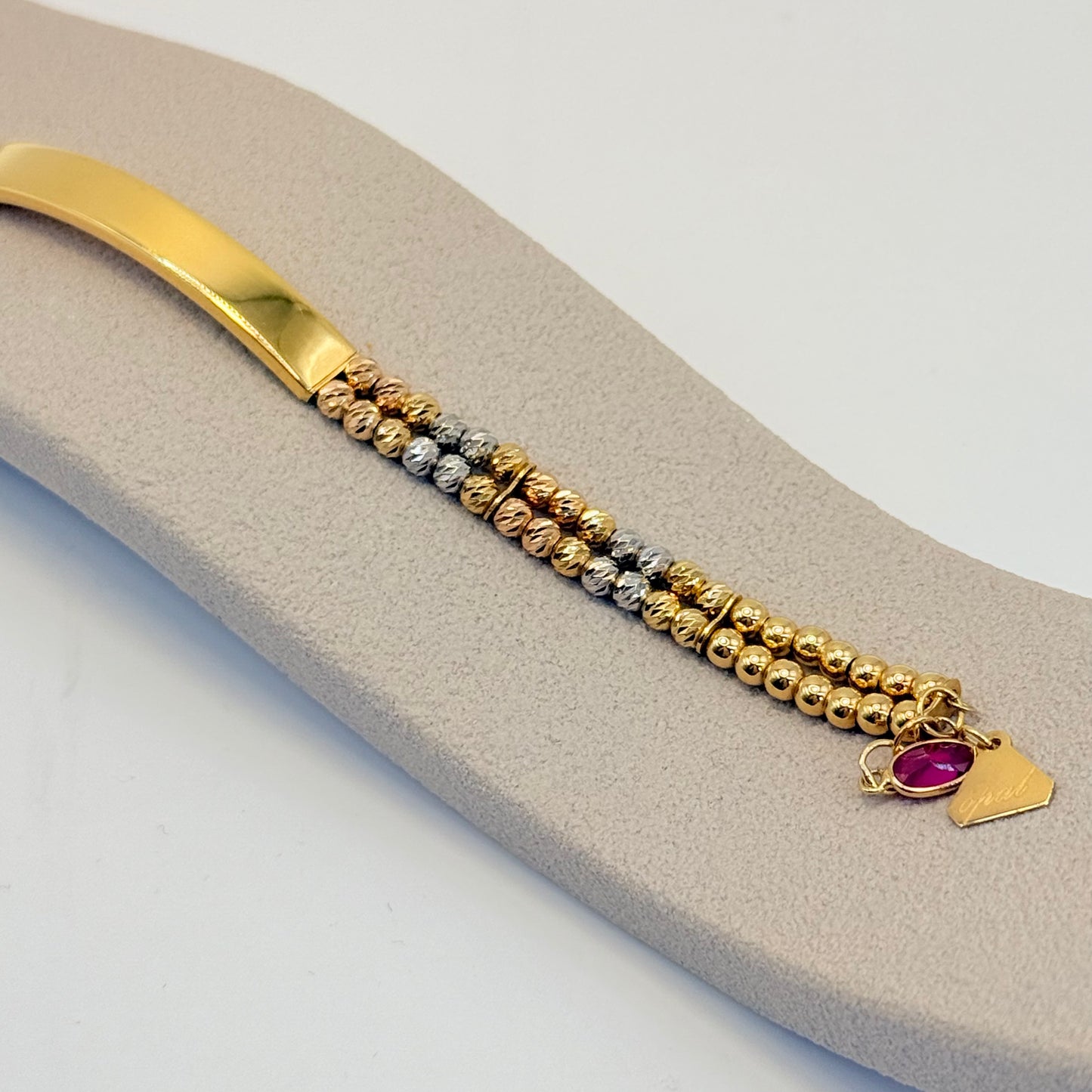 ID Bracelet Two Tone beads