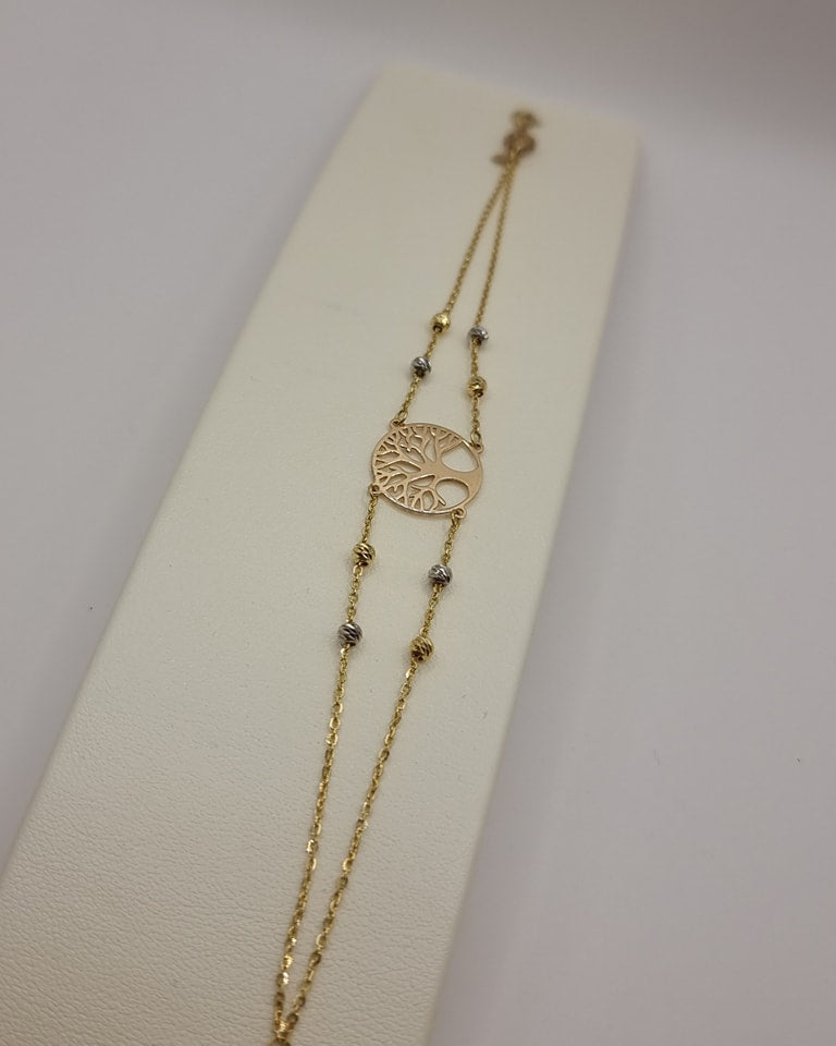 18 Karat Tree of Life Bracelet