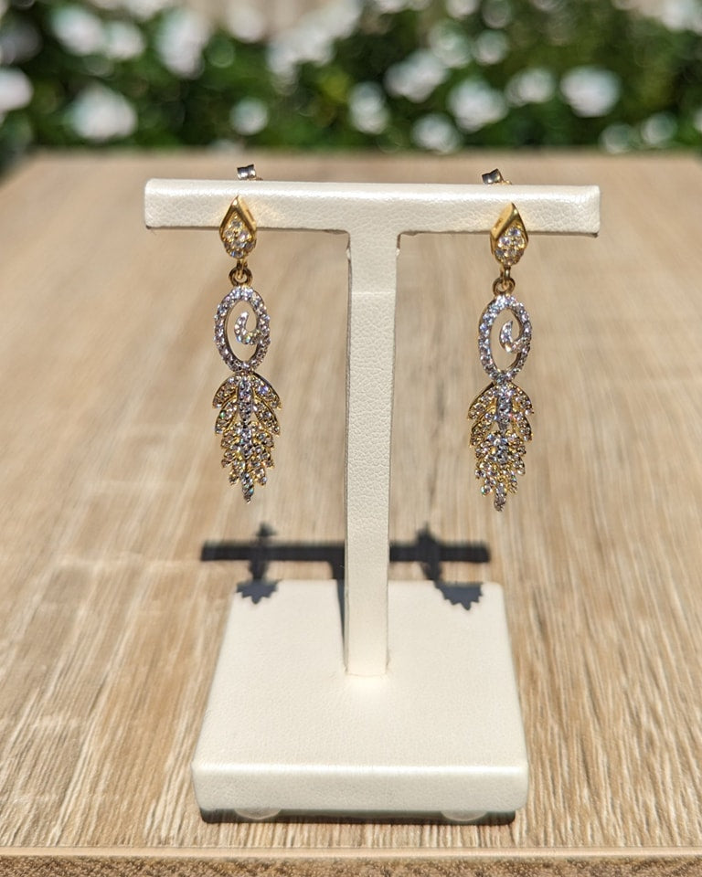 18kt two tone CZ Set