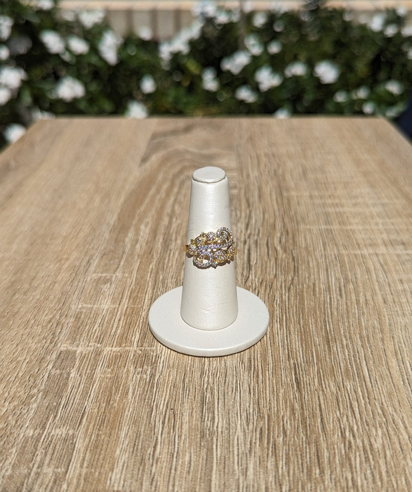 18kt two tone CZ Set