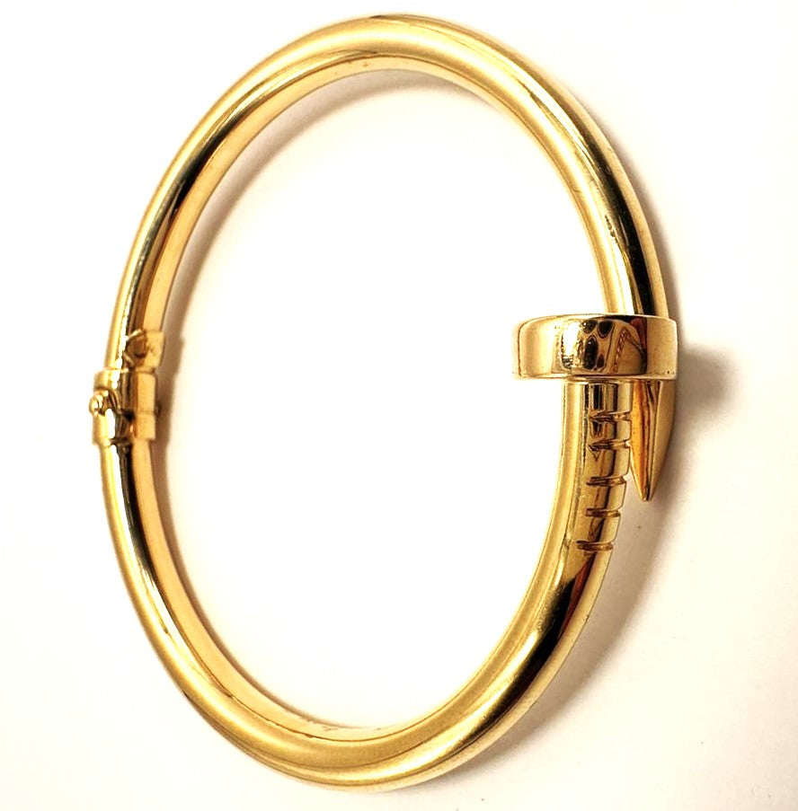 18kt Nail Designer Bangle