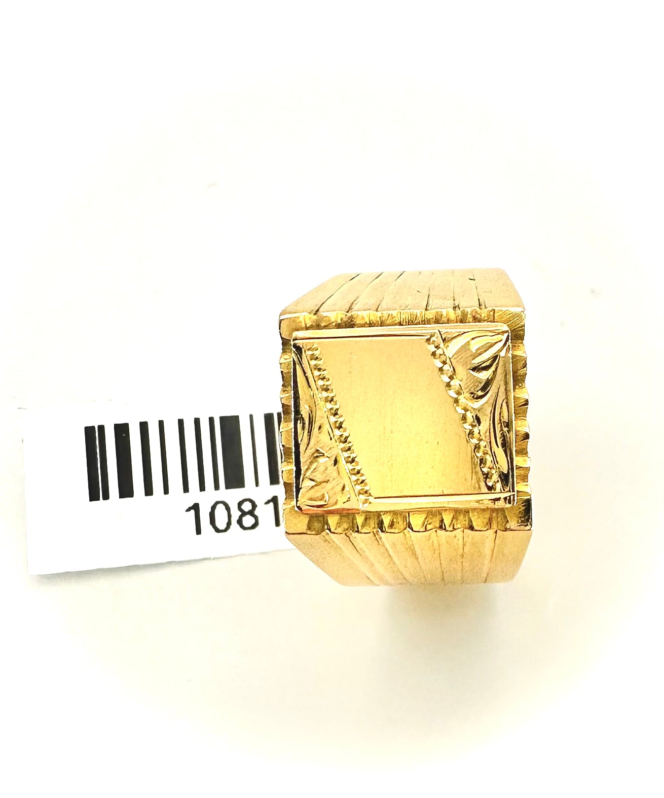 21kt Men laser cut Ring
