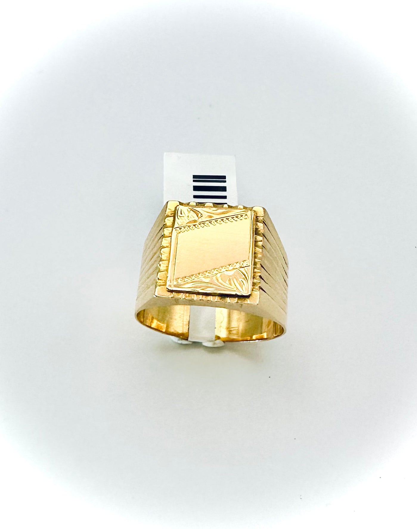21kt Men laser cut Ring