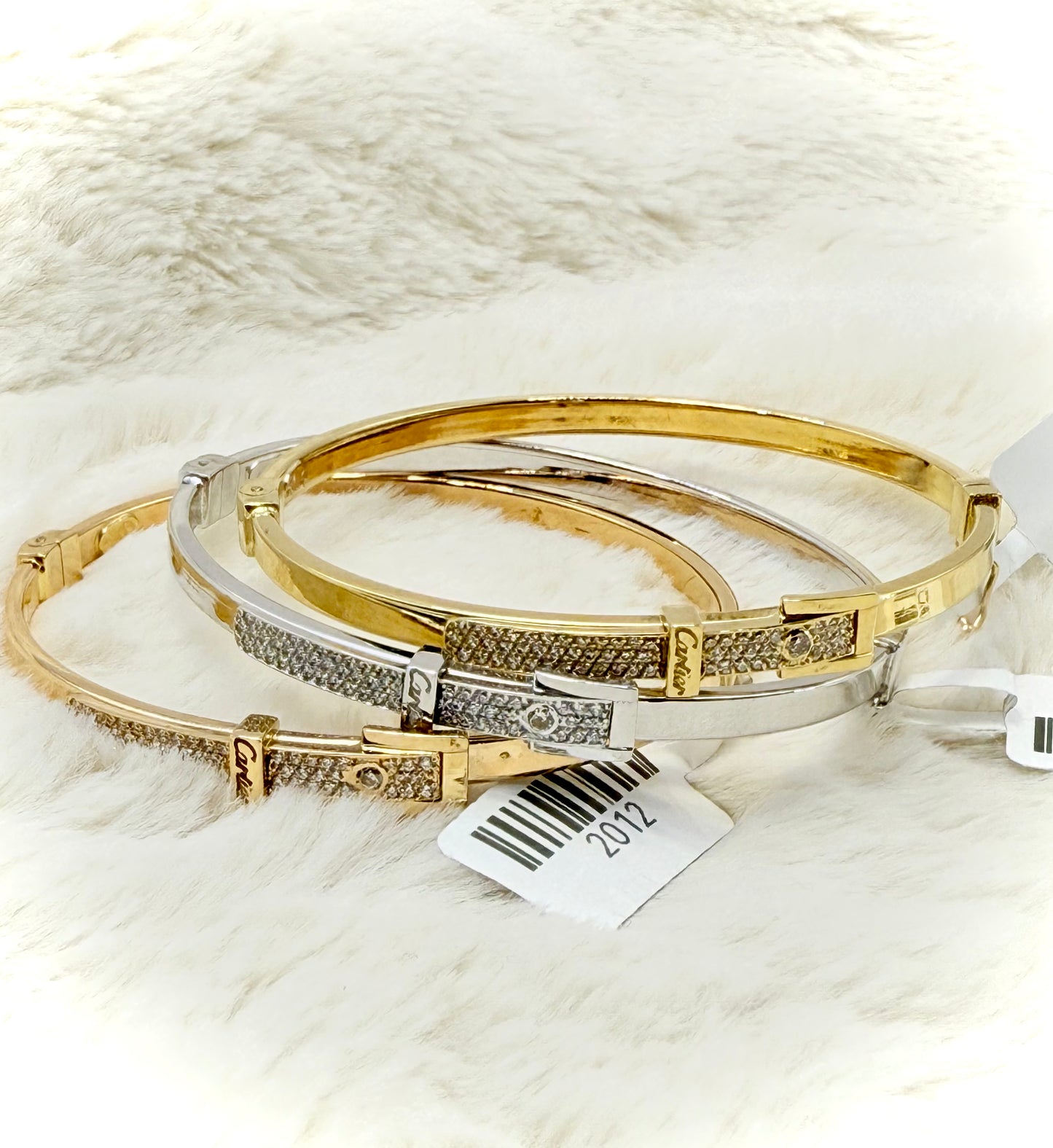 18K Belt Bangles Set
