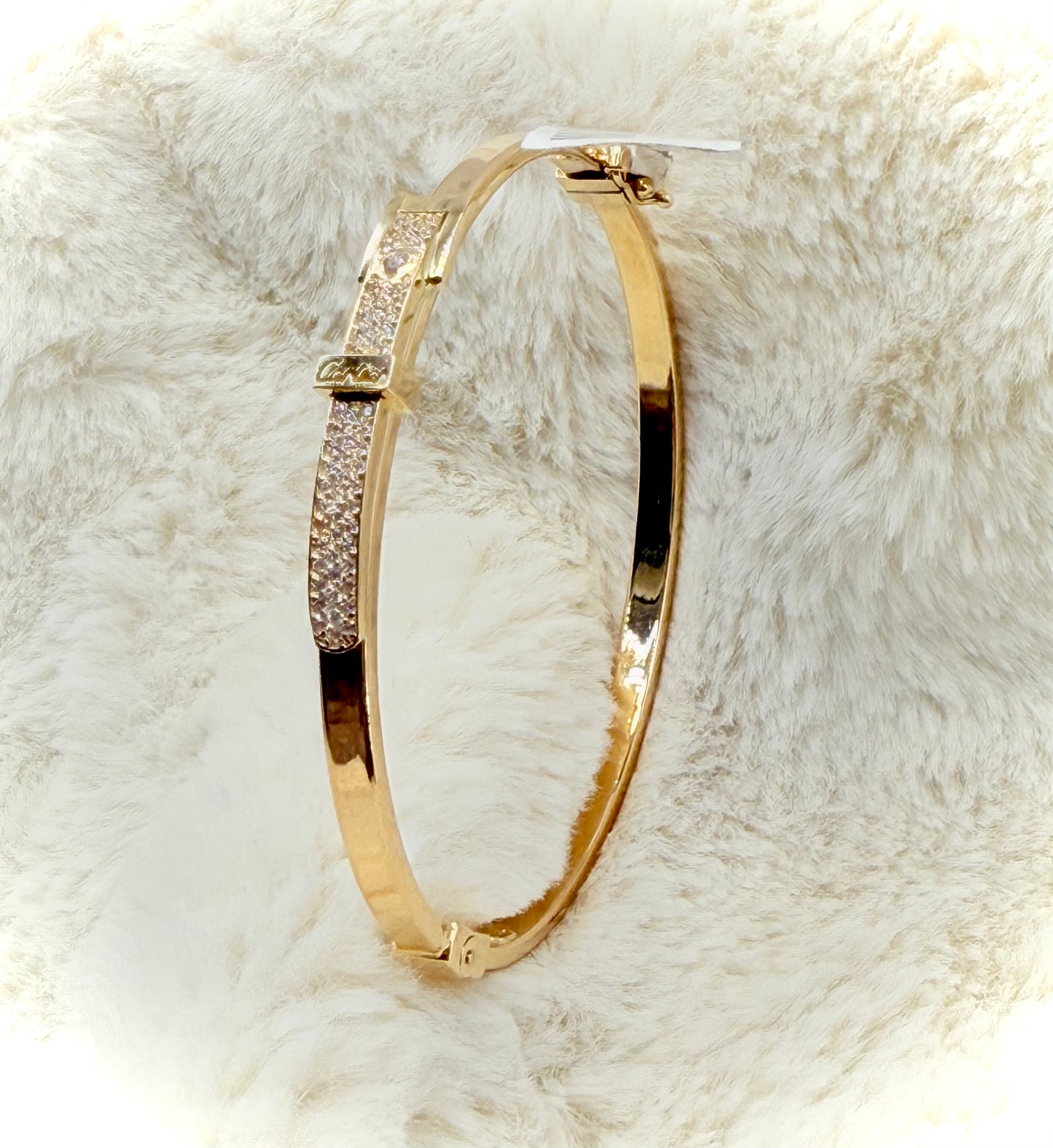18K Rose Gold Belt Bangle