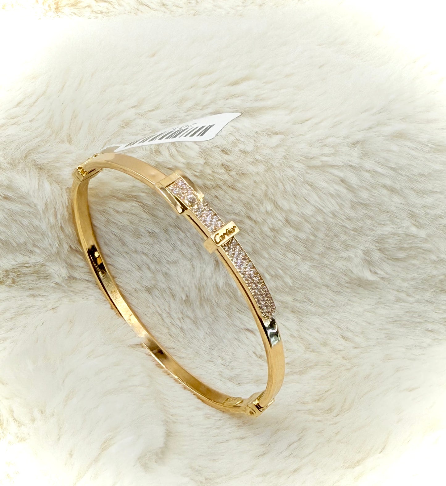 18K Rose Gold Belt Bangle