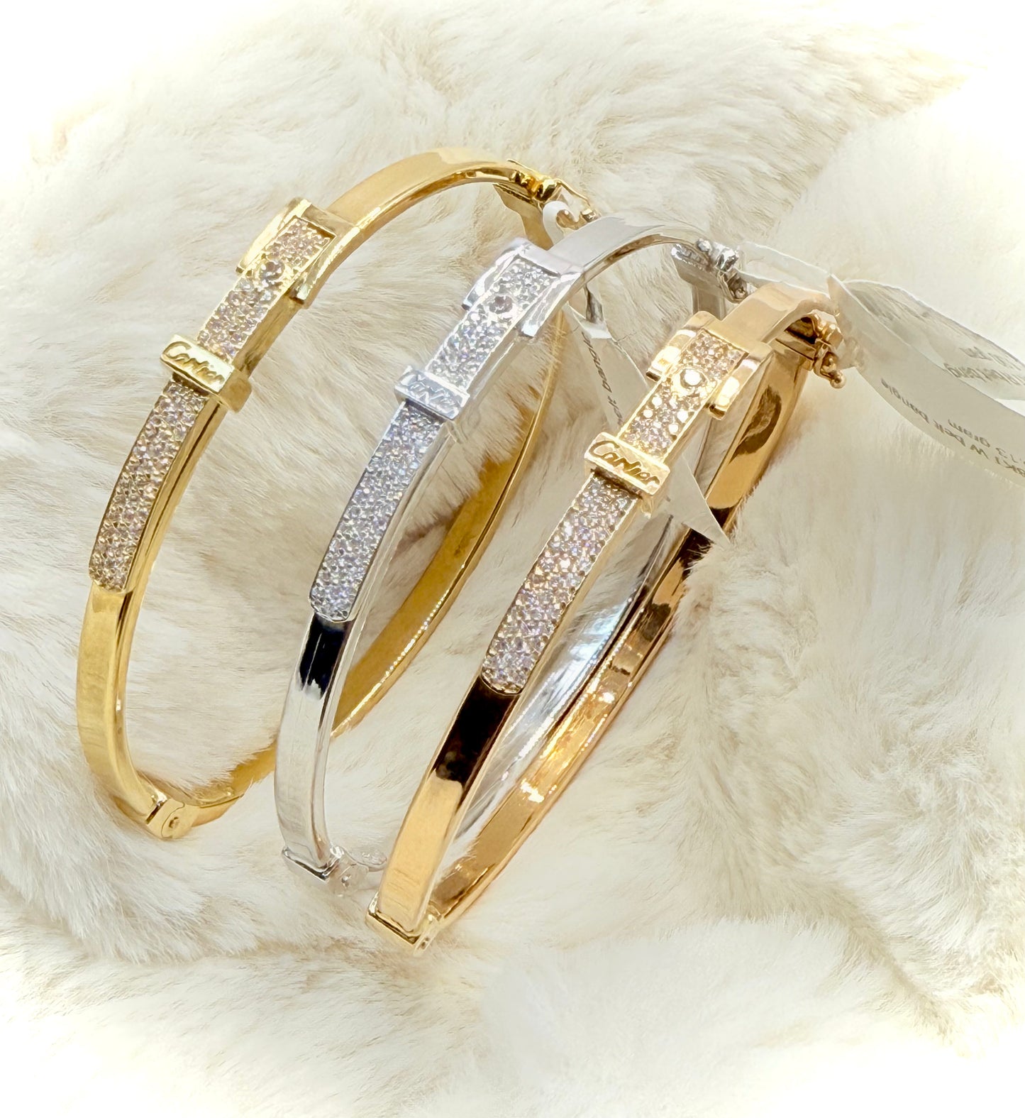 18K Belt Bangles Set