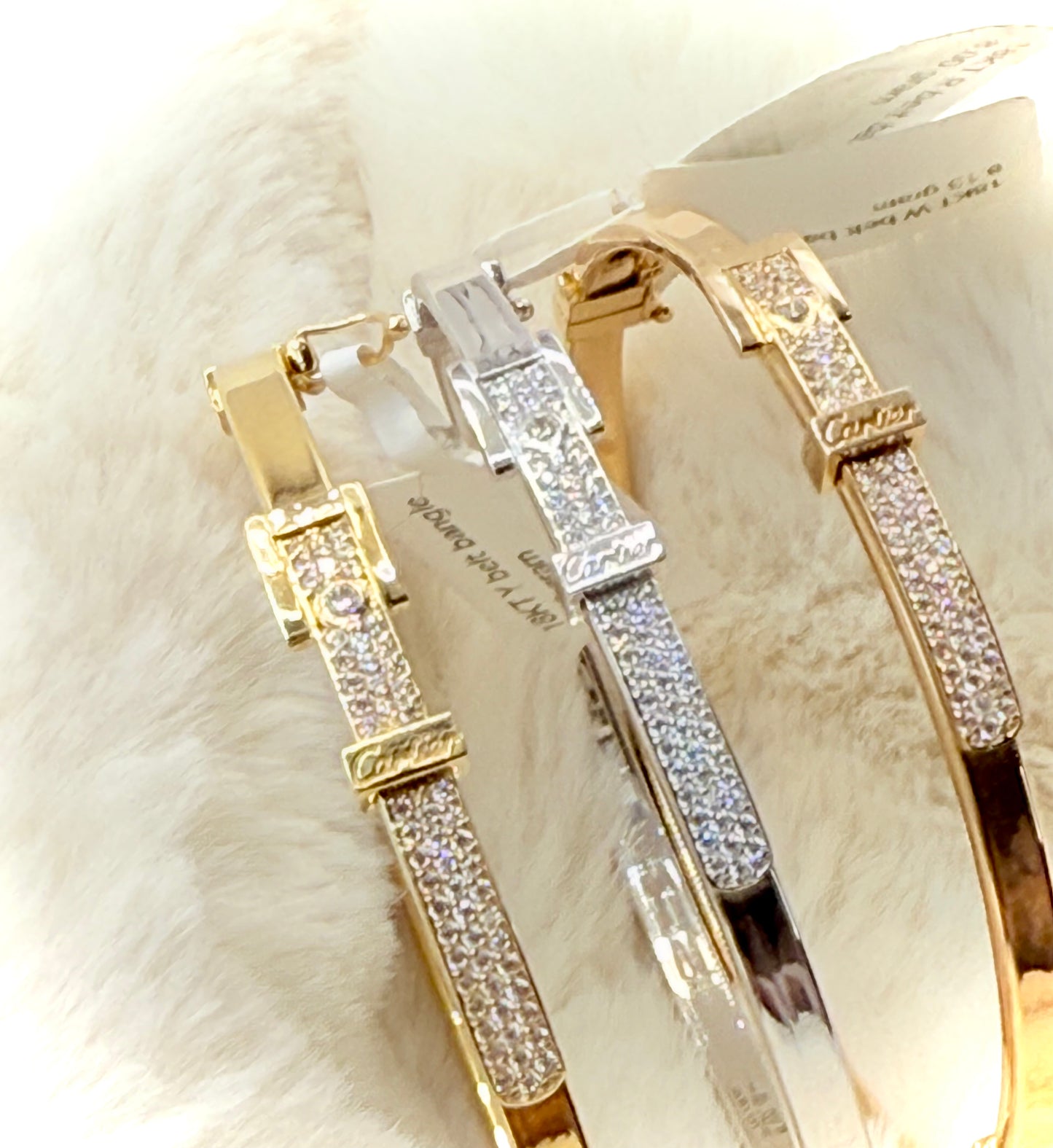 18K Belt Bangles Set