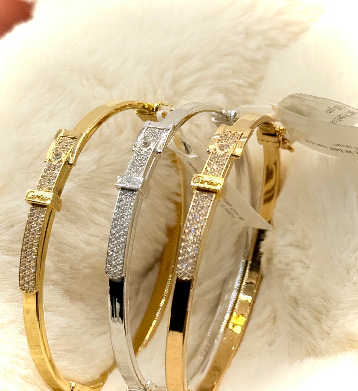 18K Belt Bangles Set