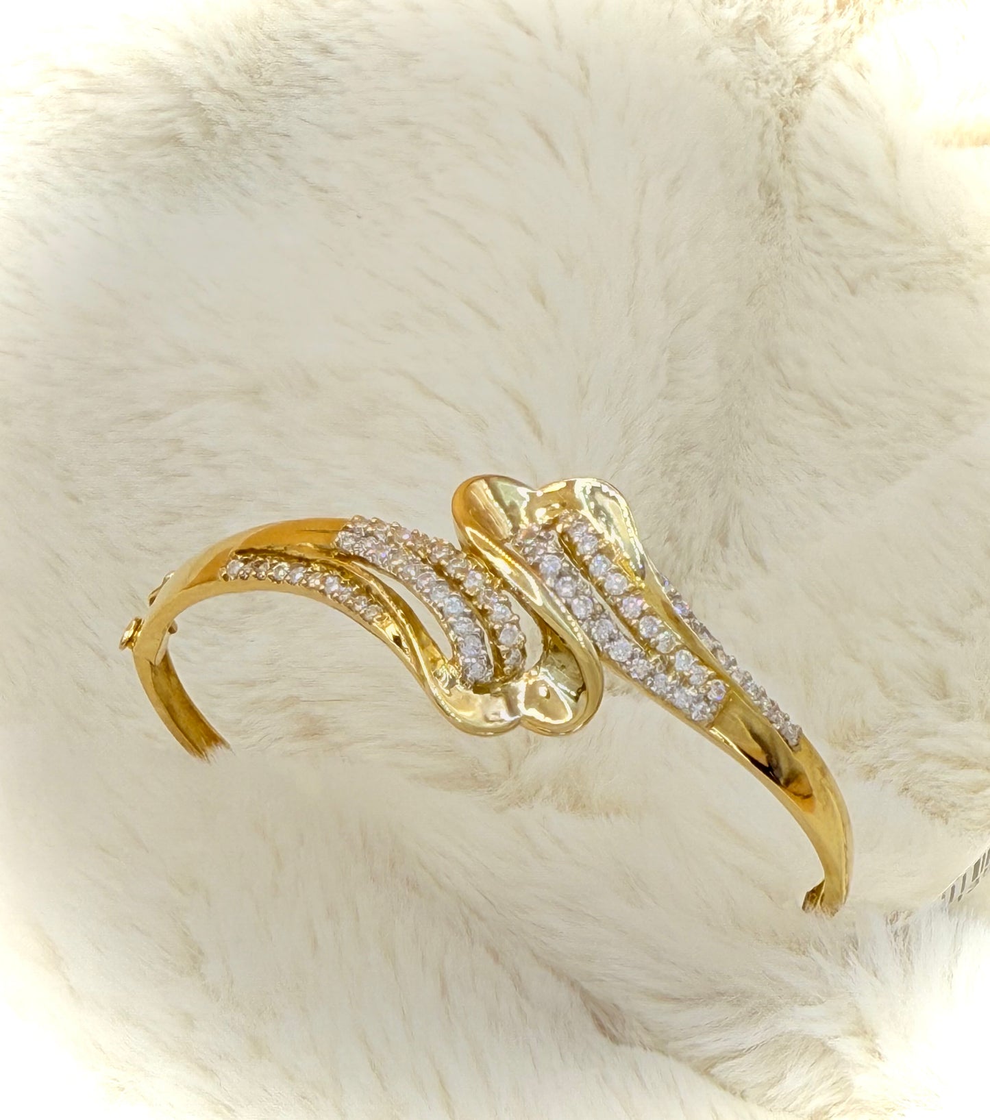 18K CZ Bangle