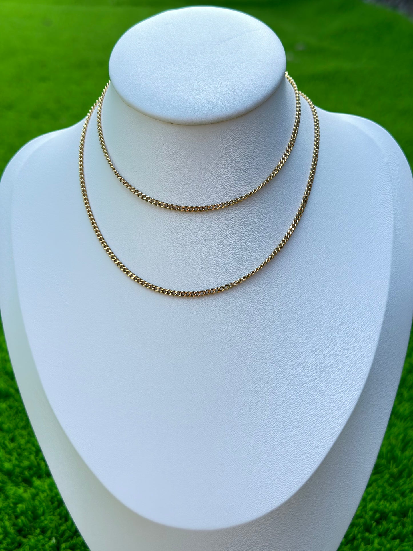 18kt Unisex Curb Chain