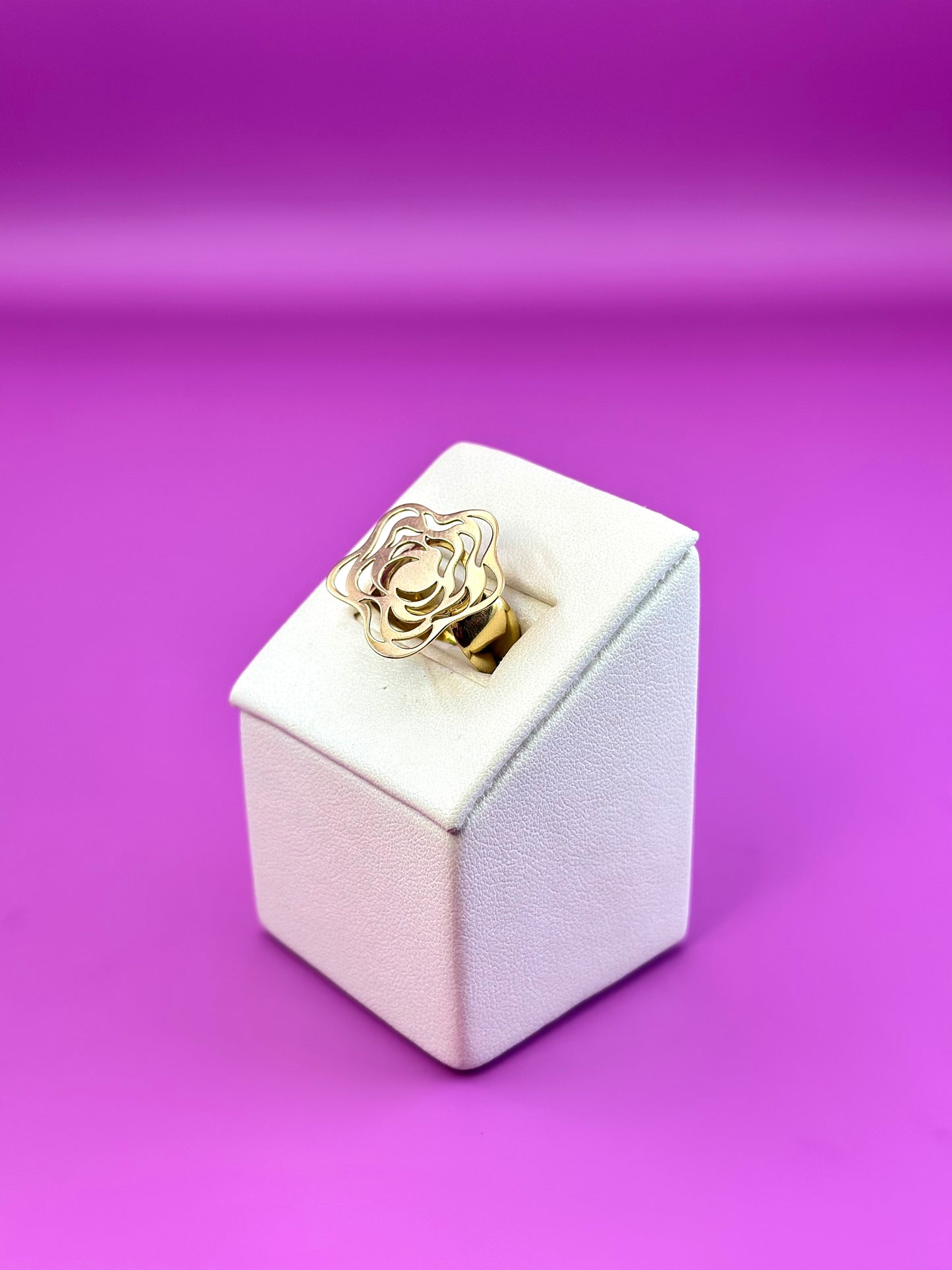 18kt Rose Flower Ring