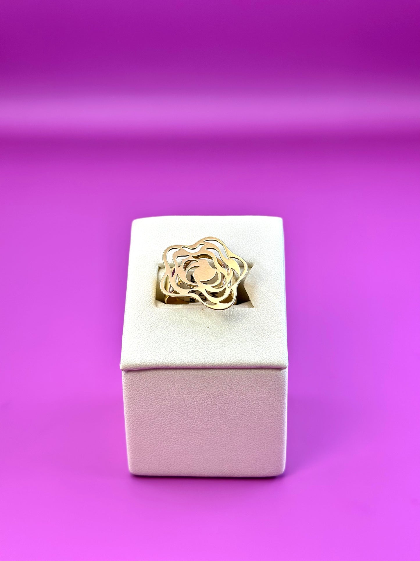 18kt Rose Flower Ring