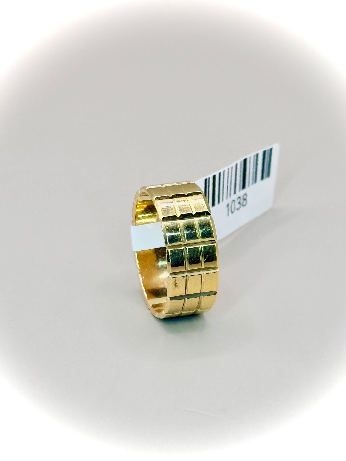 18kt Plain 3 Rows Wedder