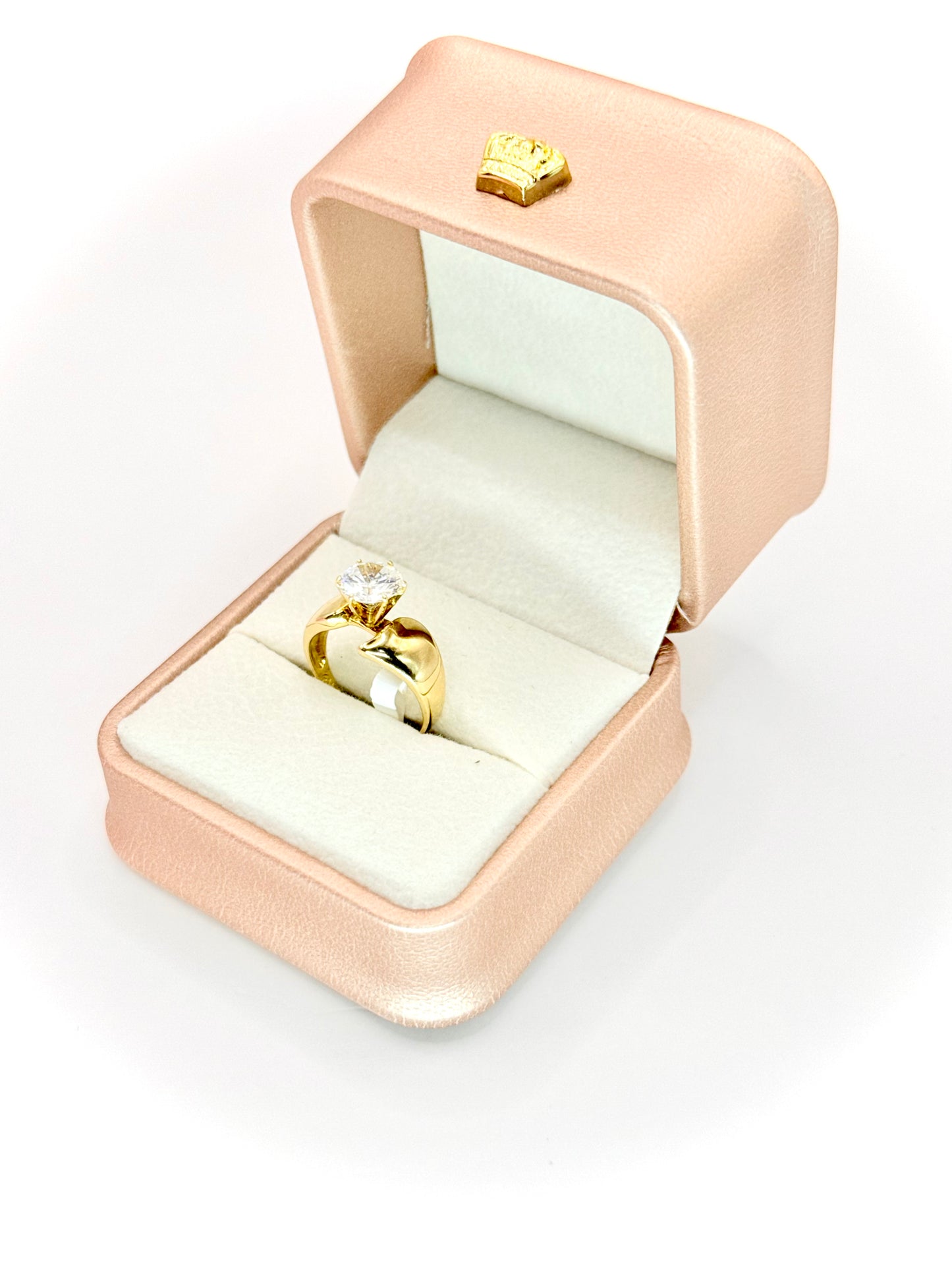 18kt CZ Solitaire Ring