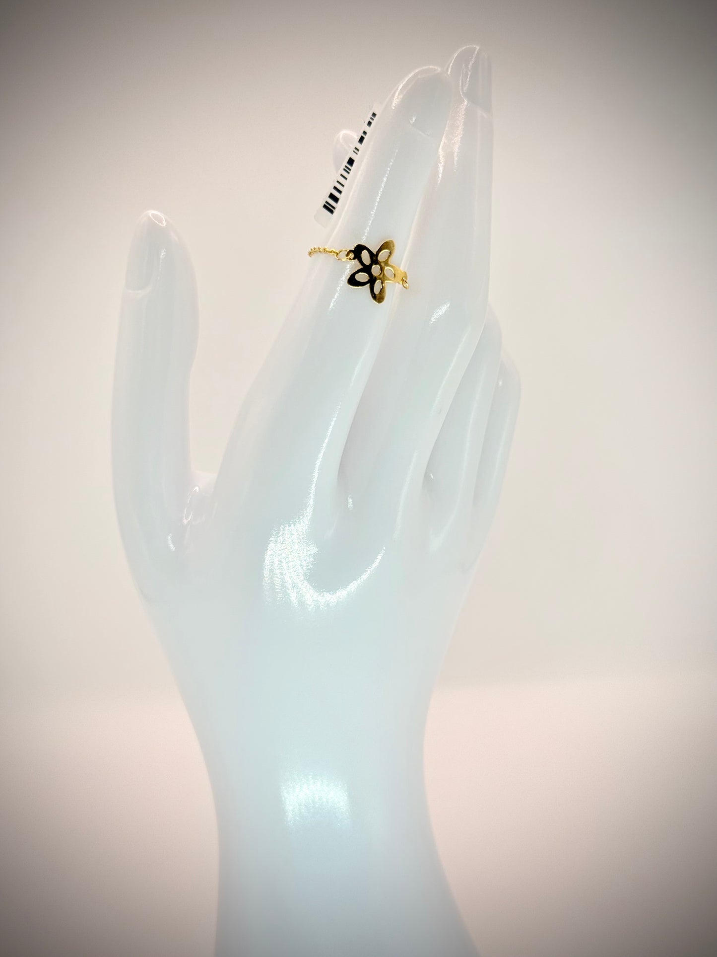 19kt chain flower design Ring