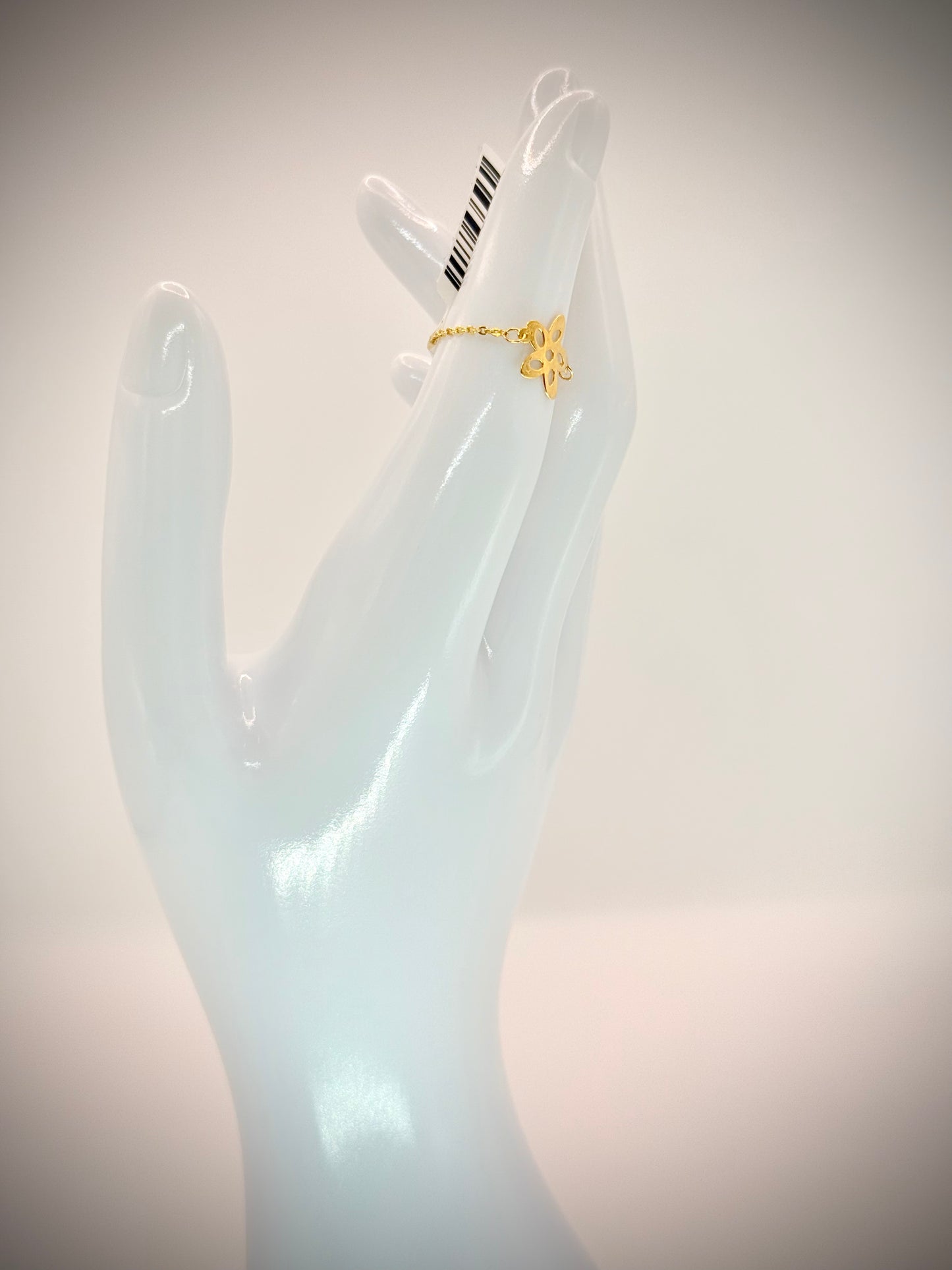 19kt chain flower design Ring