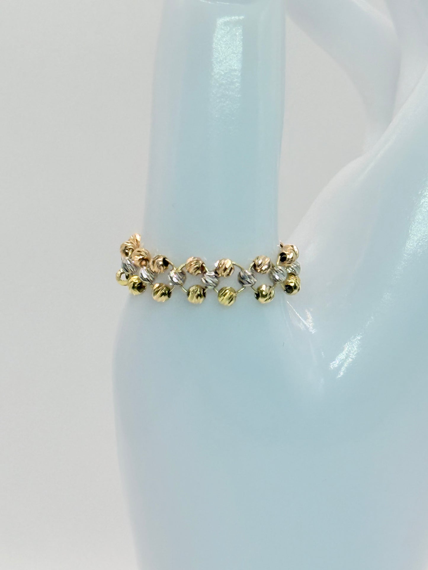 18 Karat gold 4 Tone Beads Ring