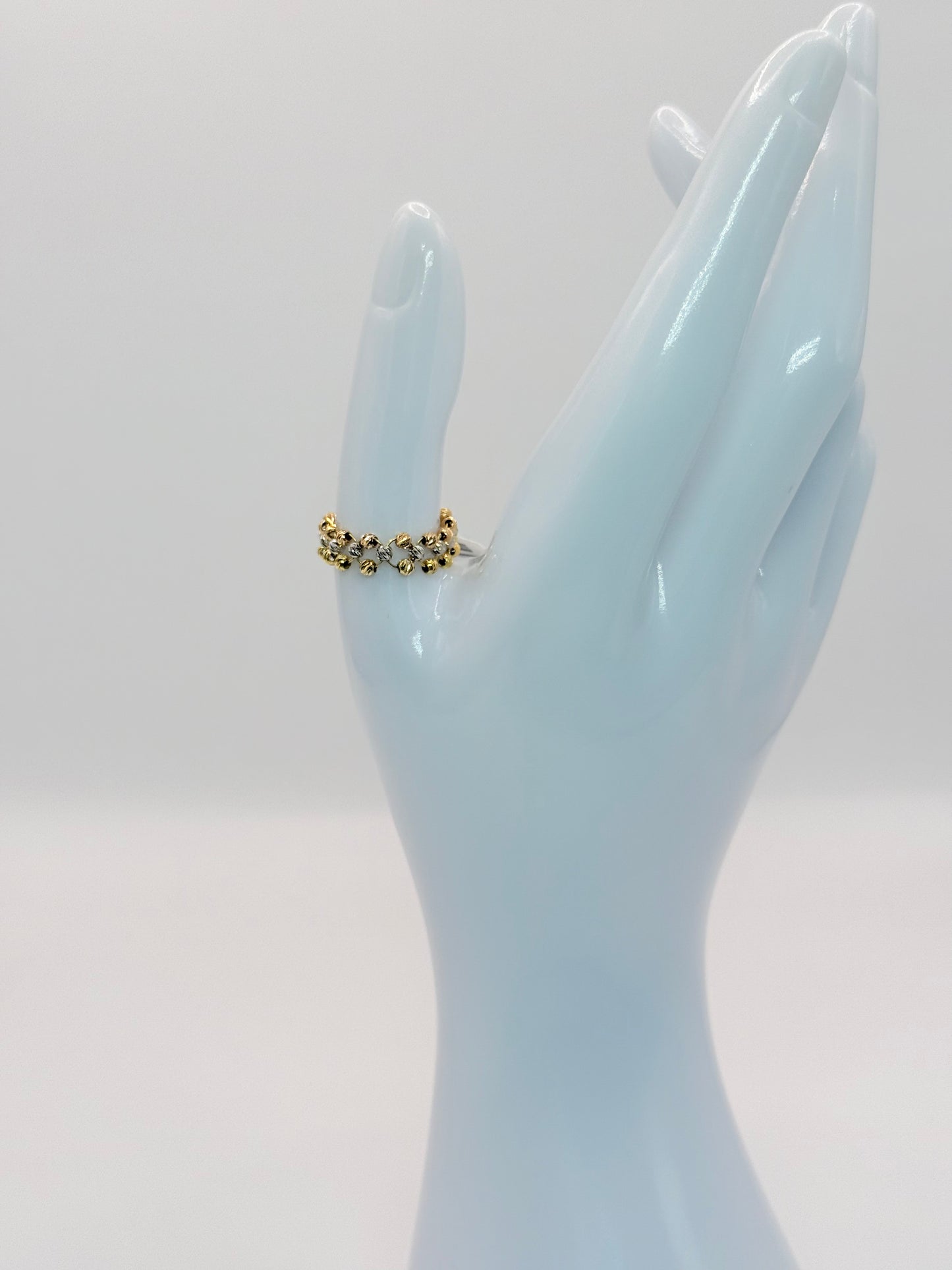 18 Karat gold 4 Tone Beads Ring
