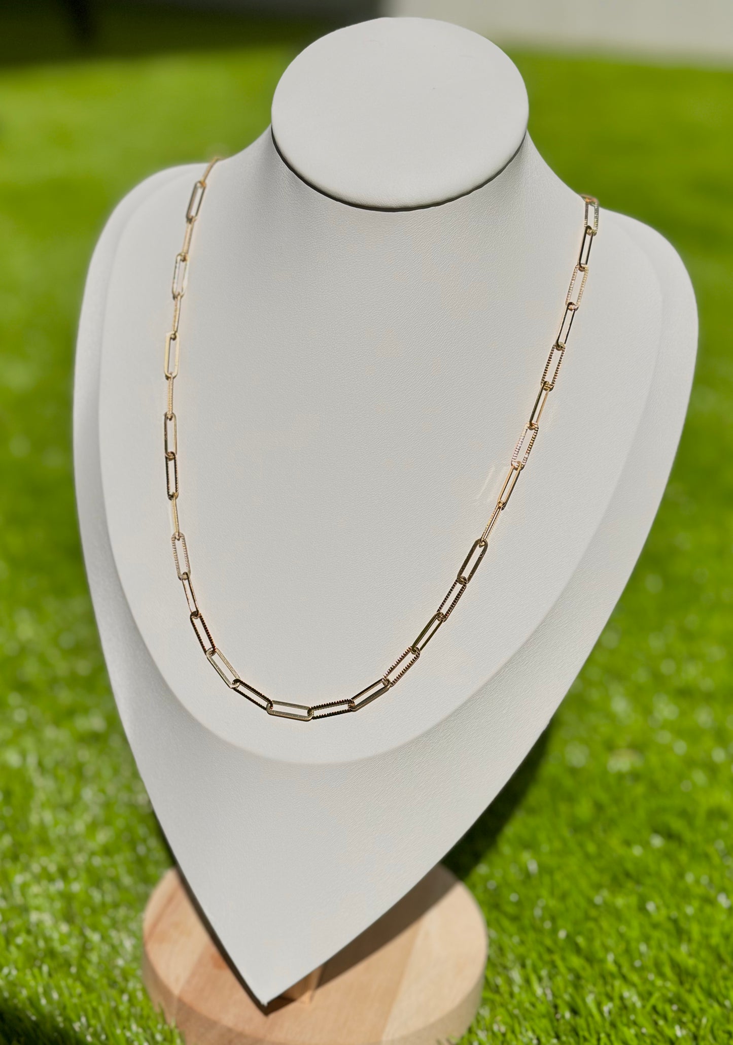 18kt Paper Clip Chain