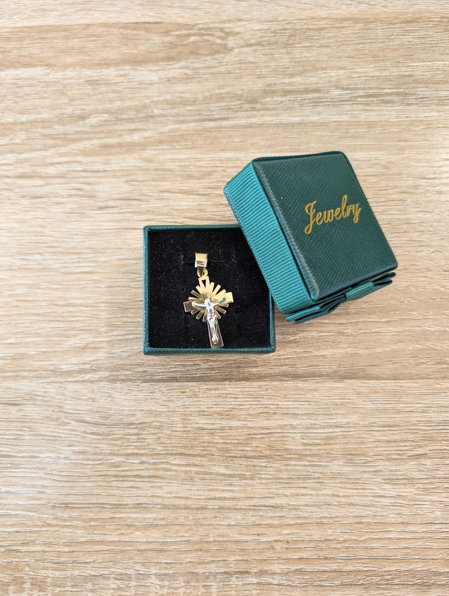 18kt Sun Crucifix