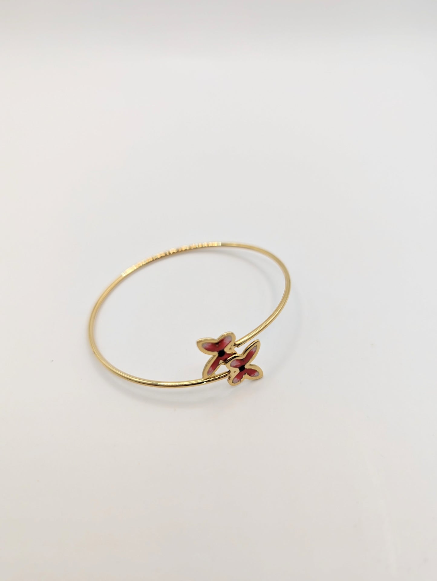 18kt Butterfly Bangle