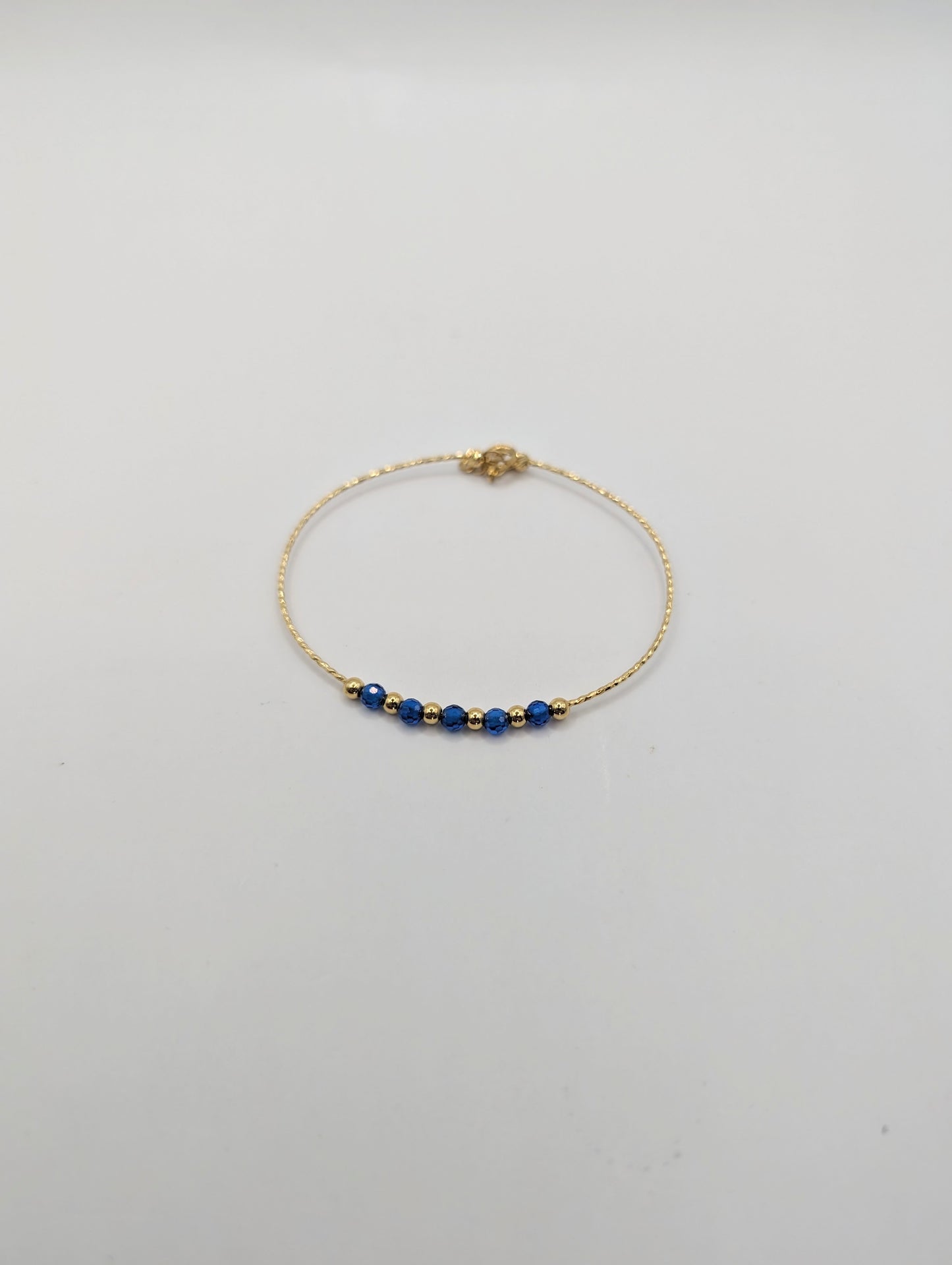 18kt Blue CZ Bangle