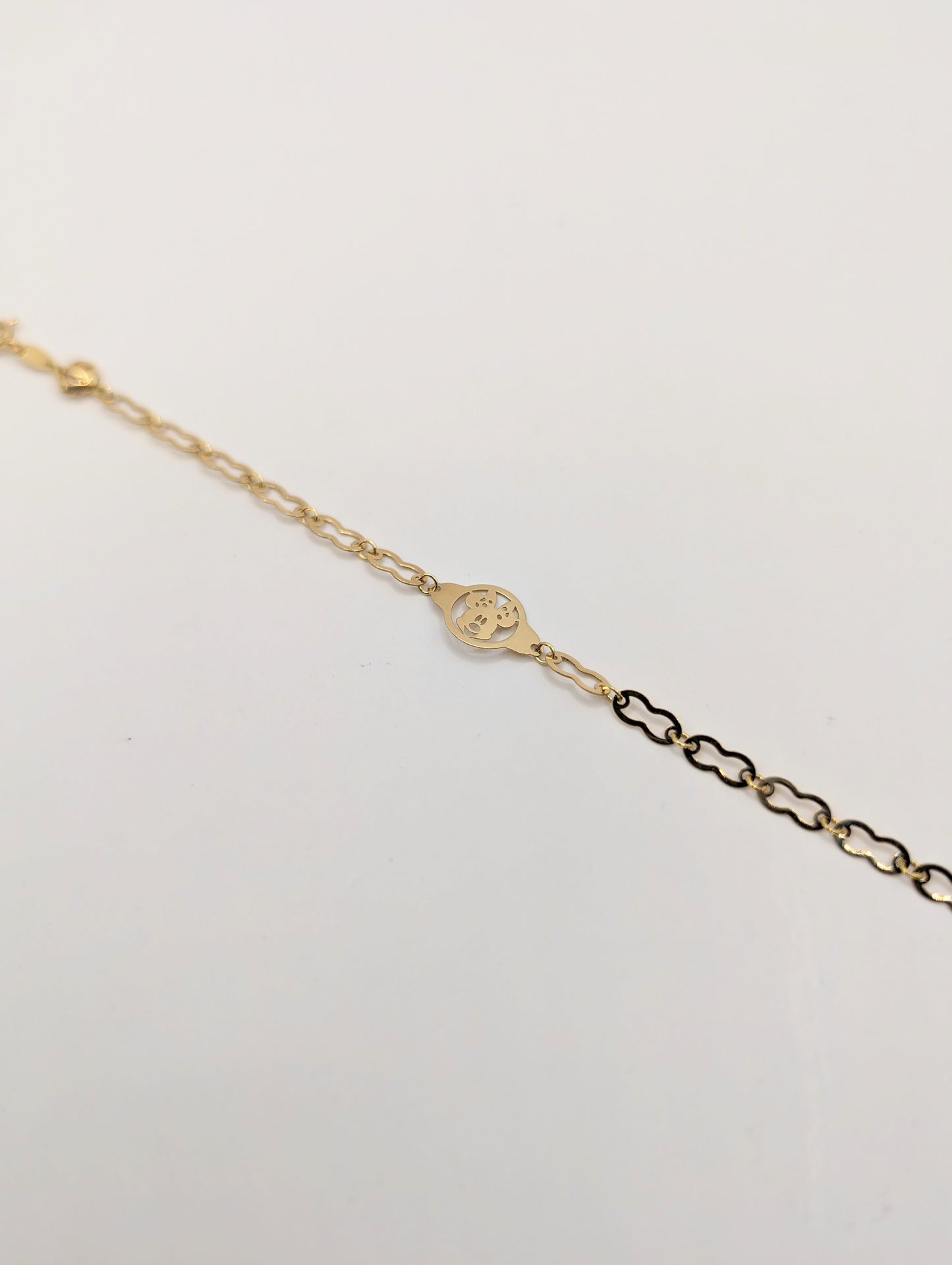 18kt Mini mouse bracelet