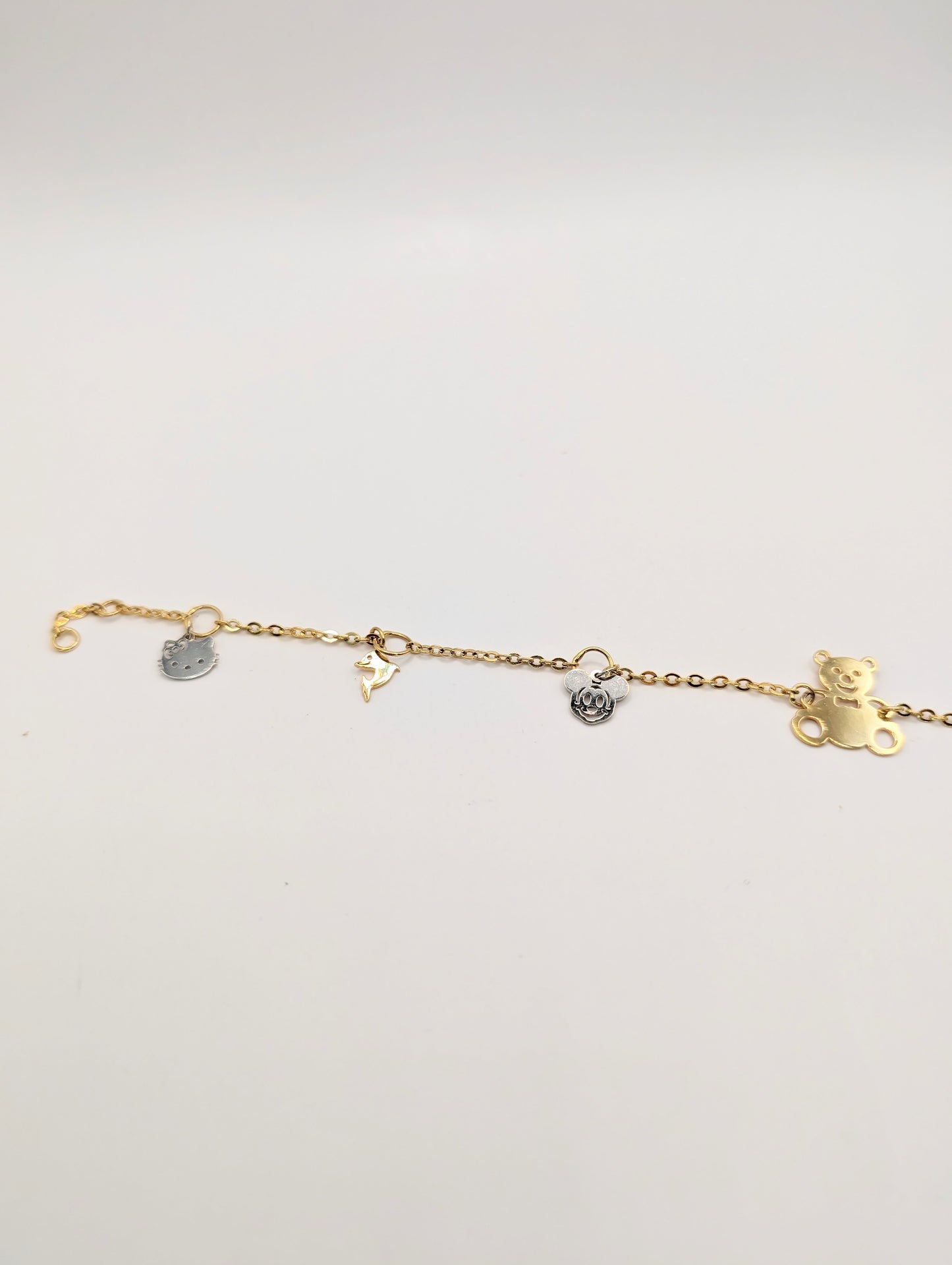 18kt Bear Charm Bracelet