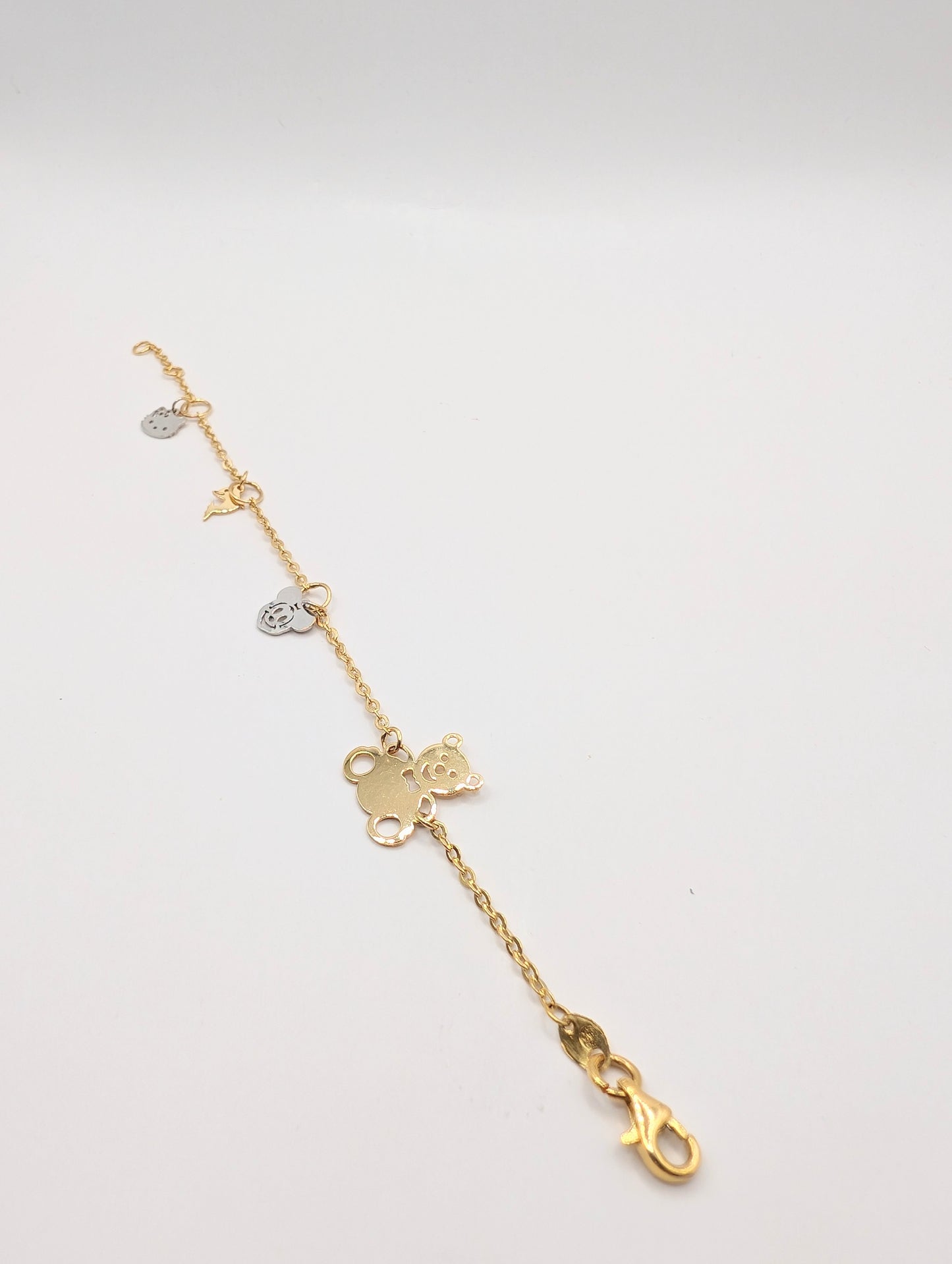 18kt Bear Charm Bracelet