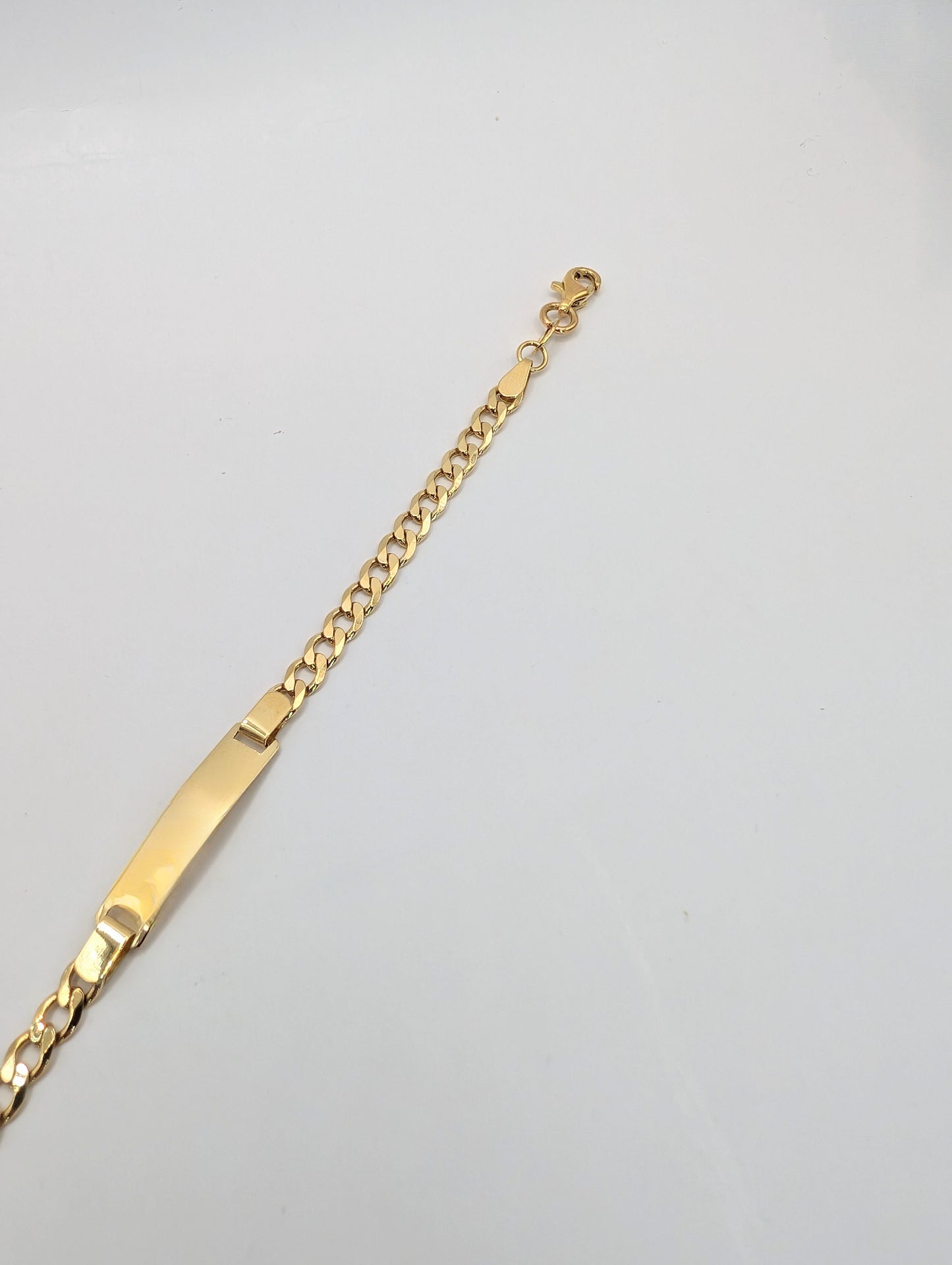 18kt Plain ID Bracelet