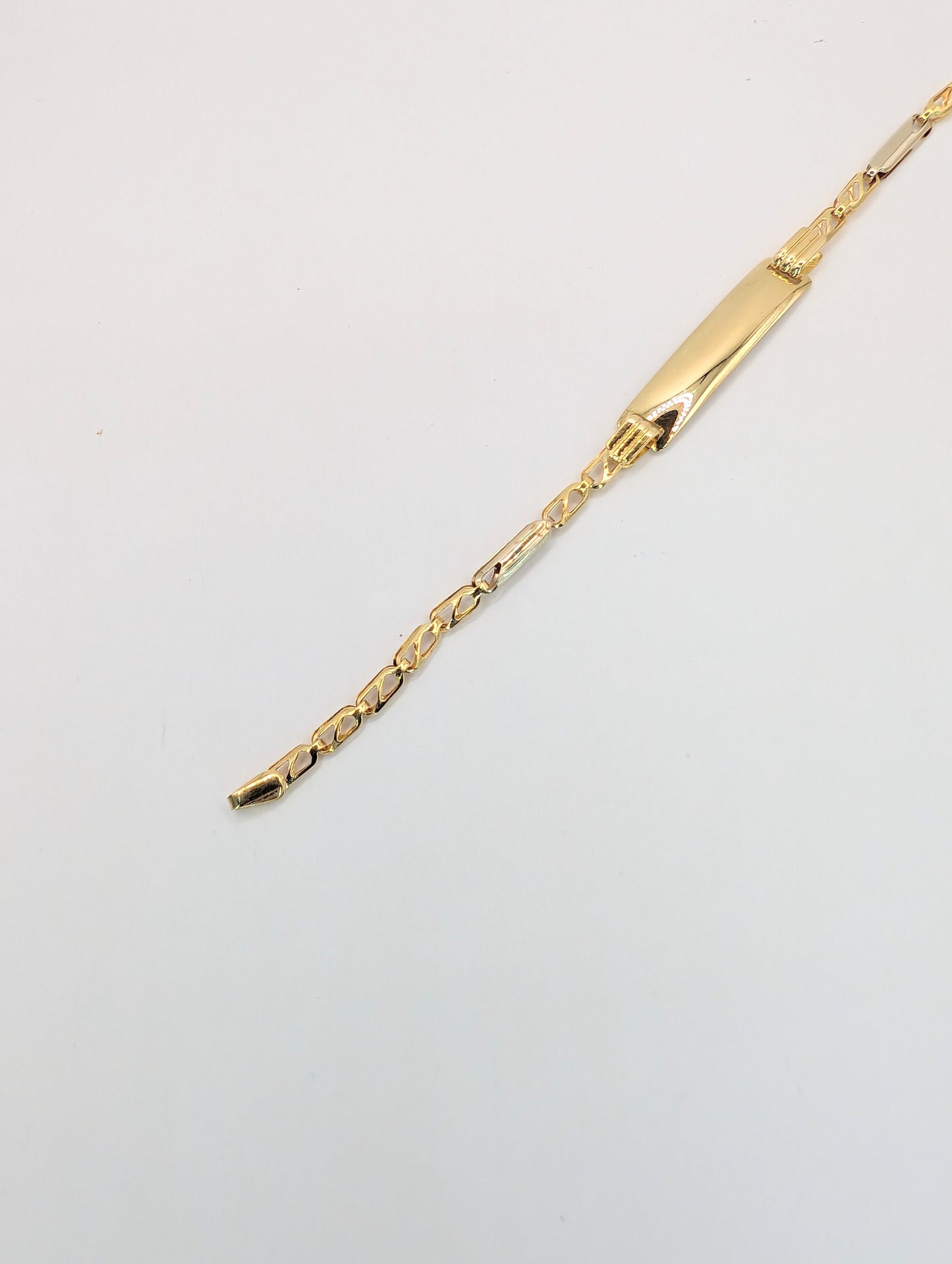 18kt Plain ID Bracelet