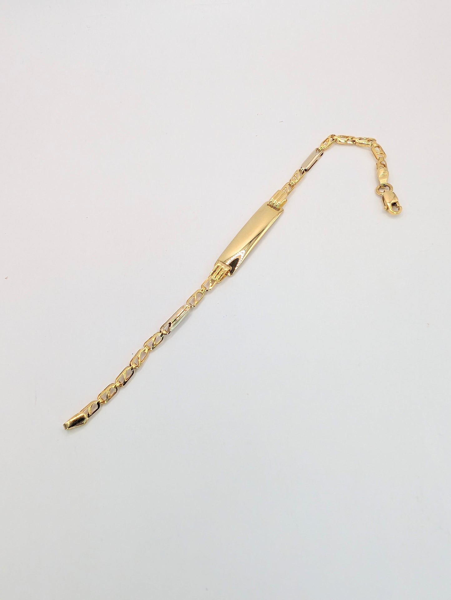 18kt Plain ID Bracelet