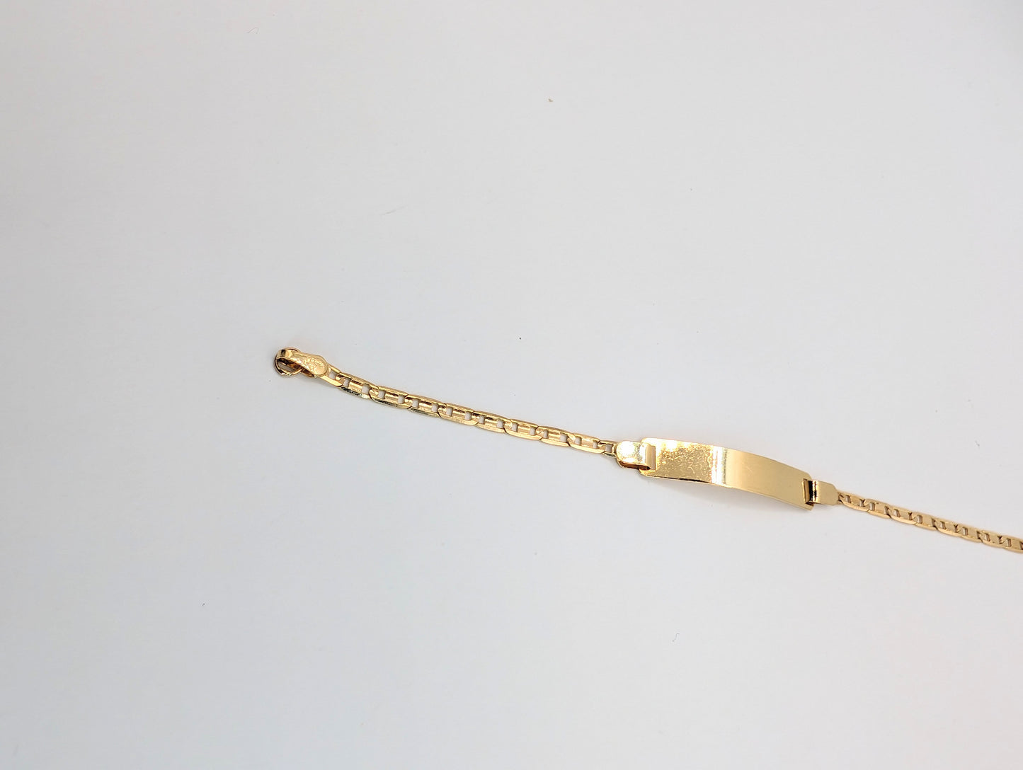 18kt Plain ID Bracelet
