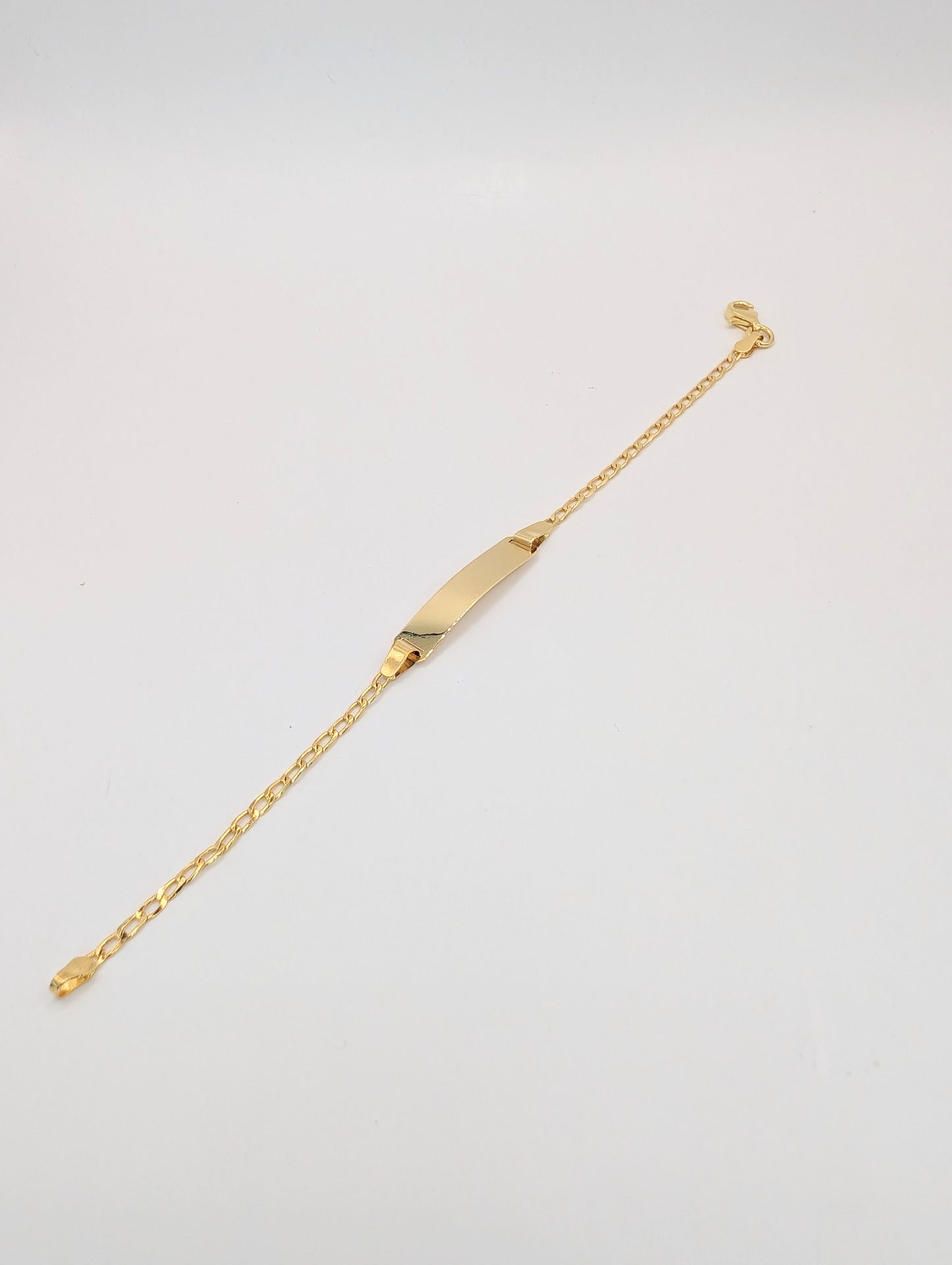 18kt Plain ID Bracelet