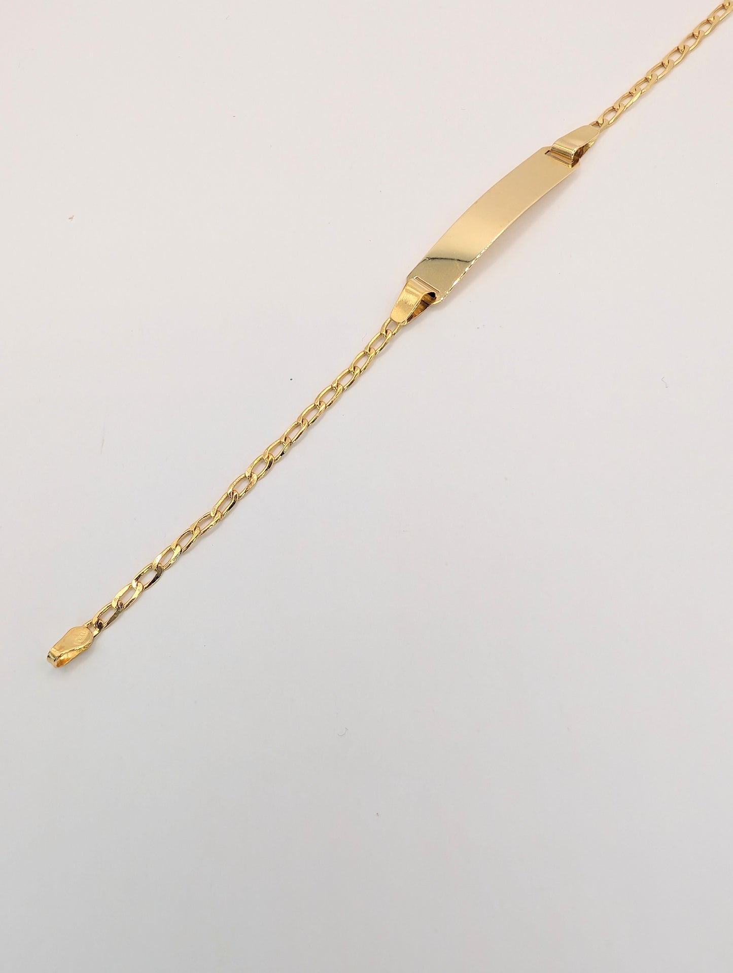18kt Plain ID Bracelet