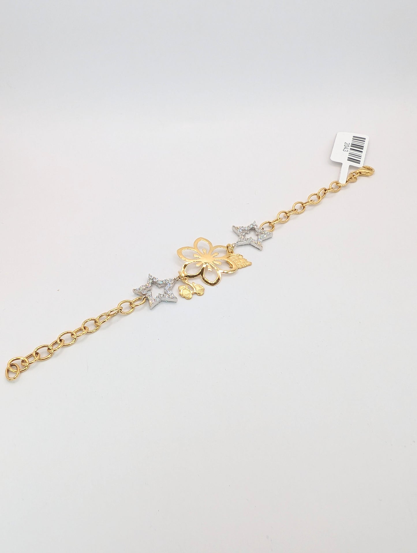 18kt CZ Charms Bracelet