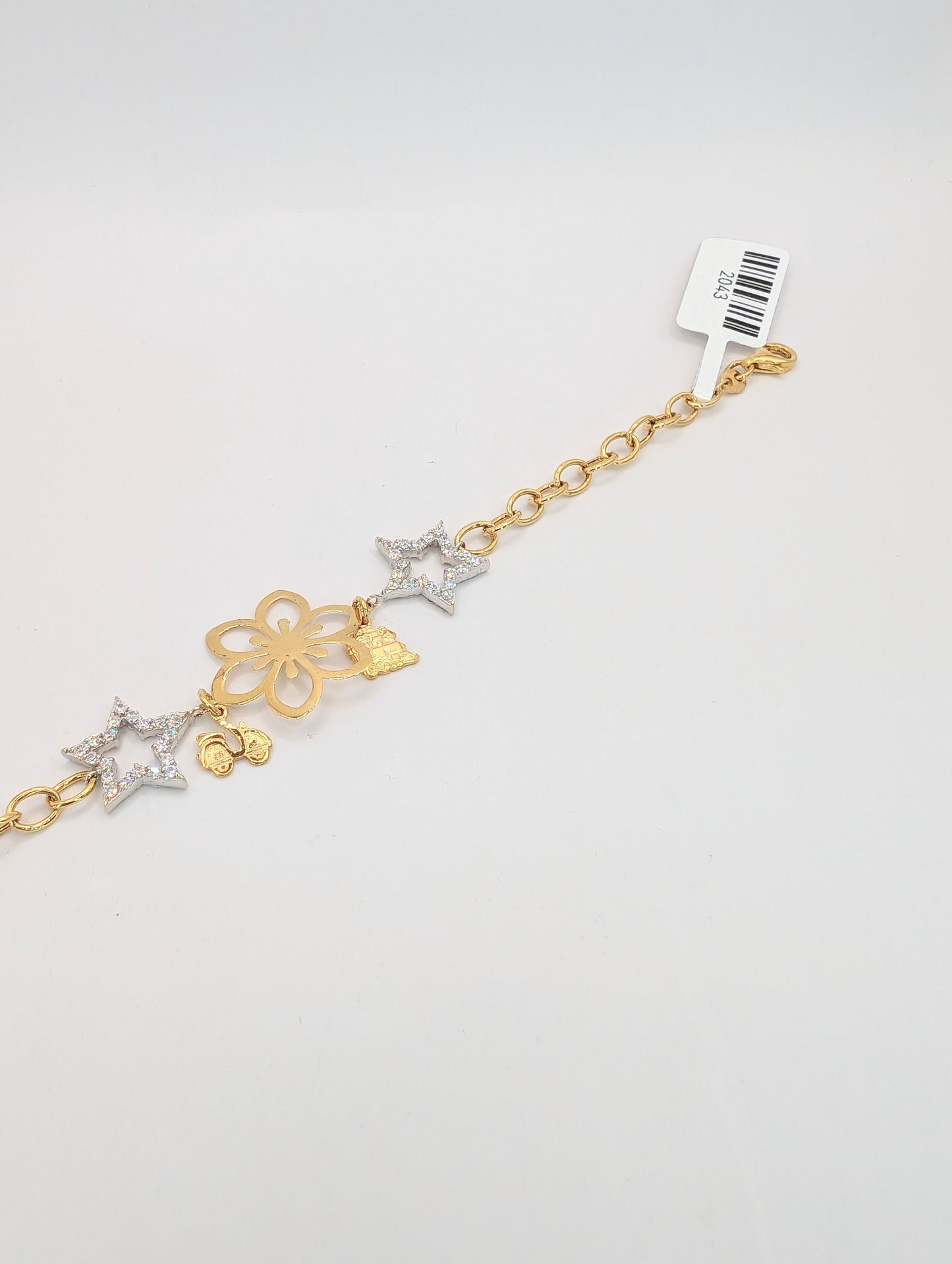 18kt CZ Charms Bracelet