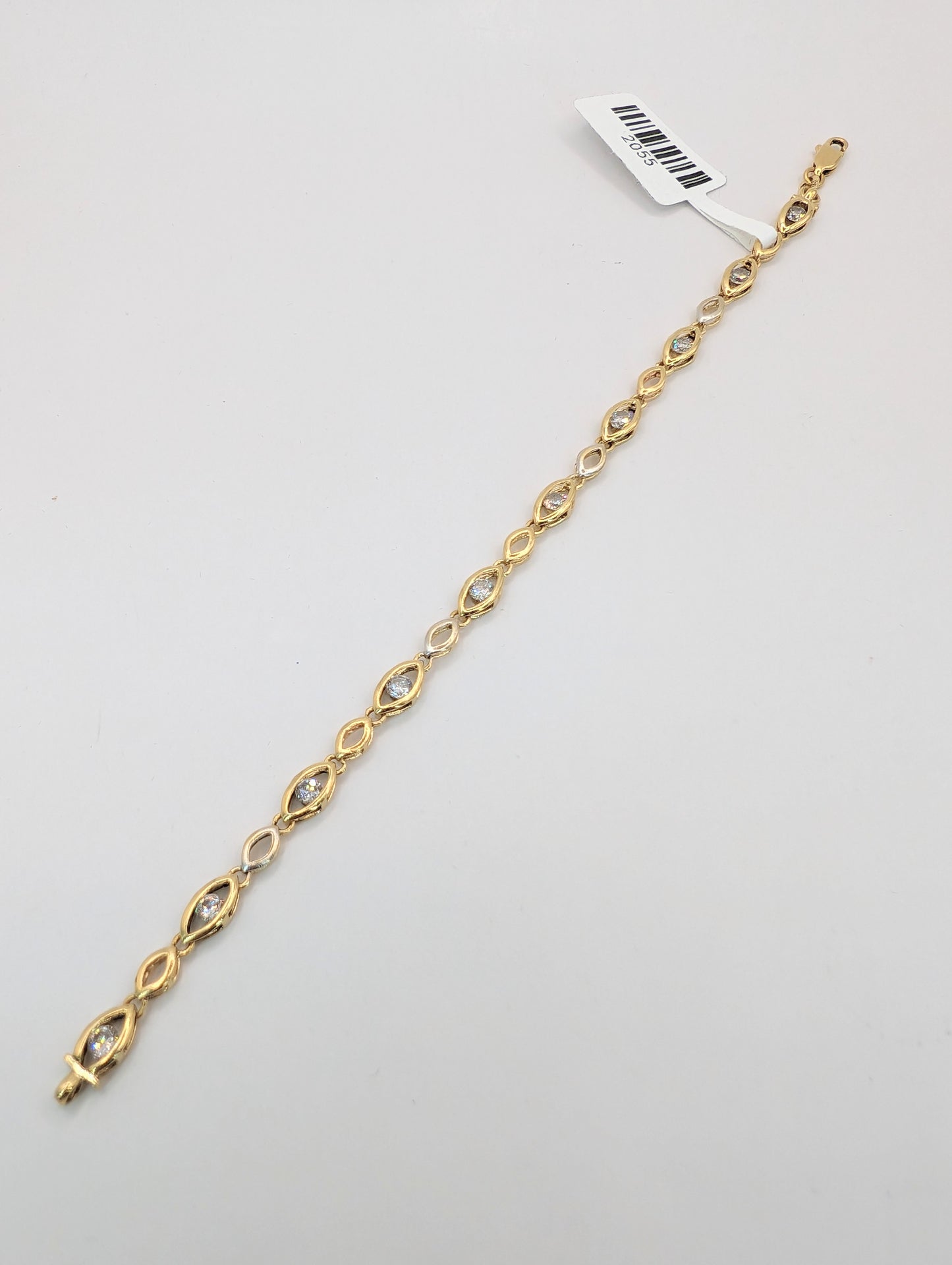 18kt CZ Marquise Bracelet