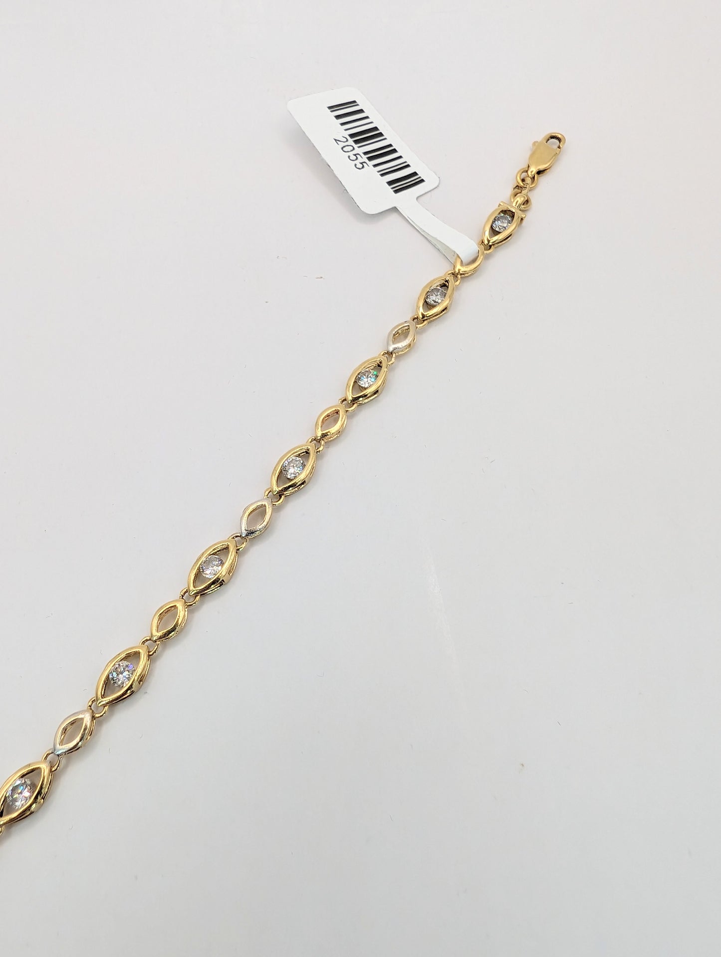 18kt CZ Marquise Bracelet