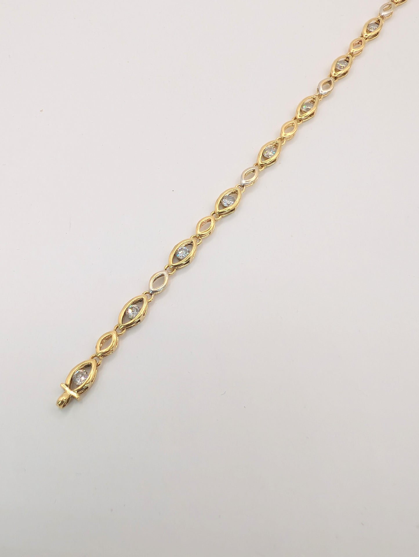 18kt CZ Marquise Bracelet