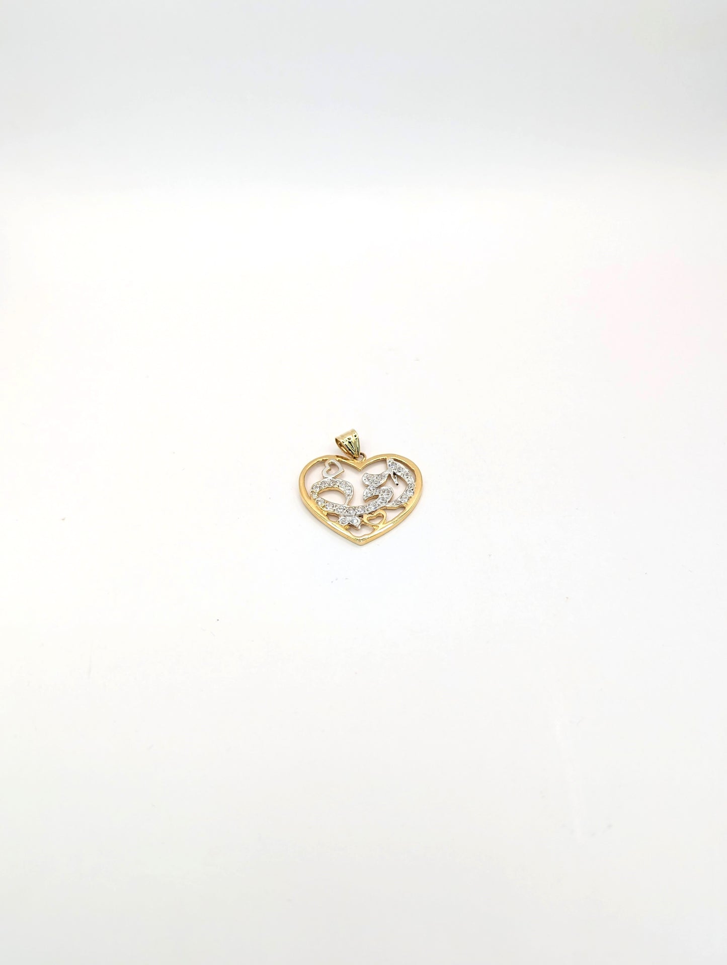 18kt Mother CZ Pendant