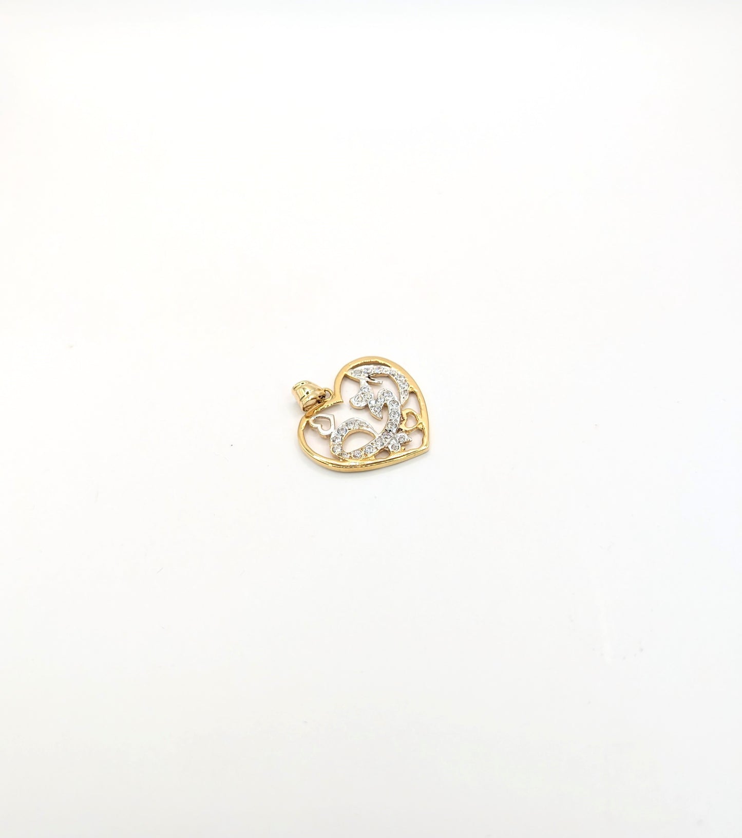 18kt Mother CZ Pendant