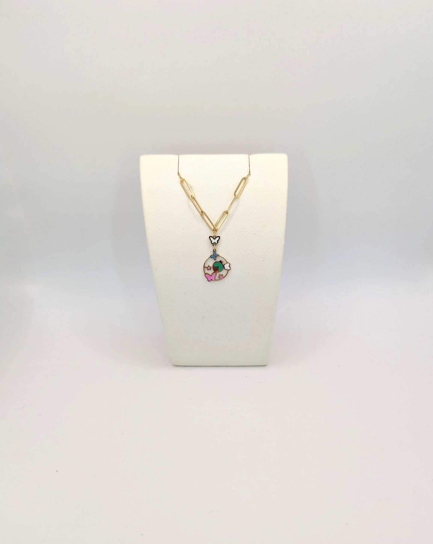 18kt Enamel Necklace