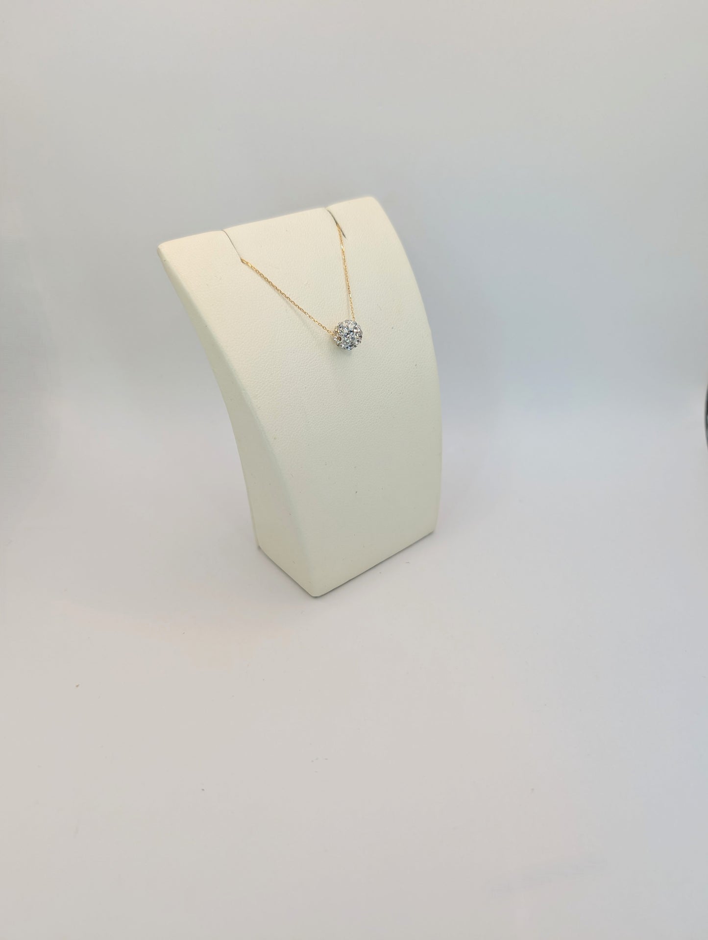 18kt CZ Sphere Necklace