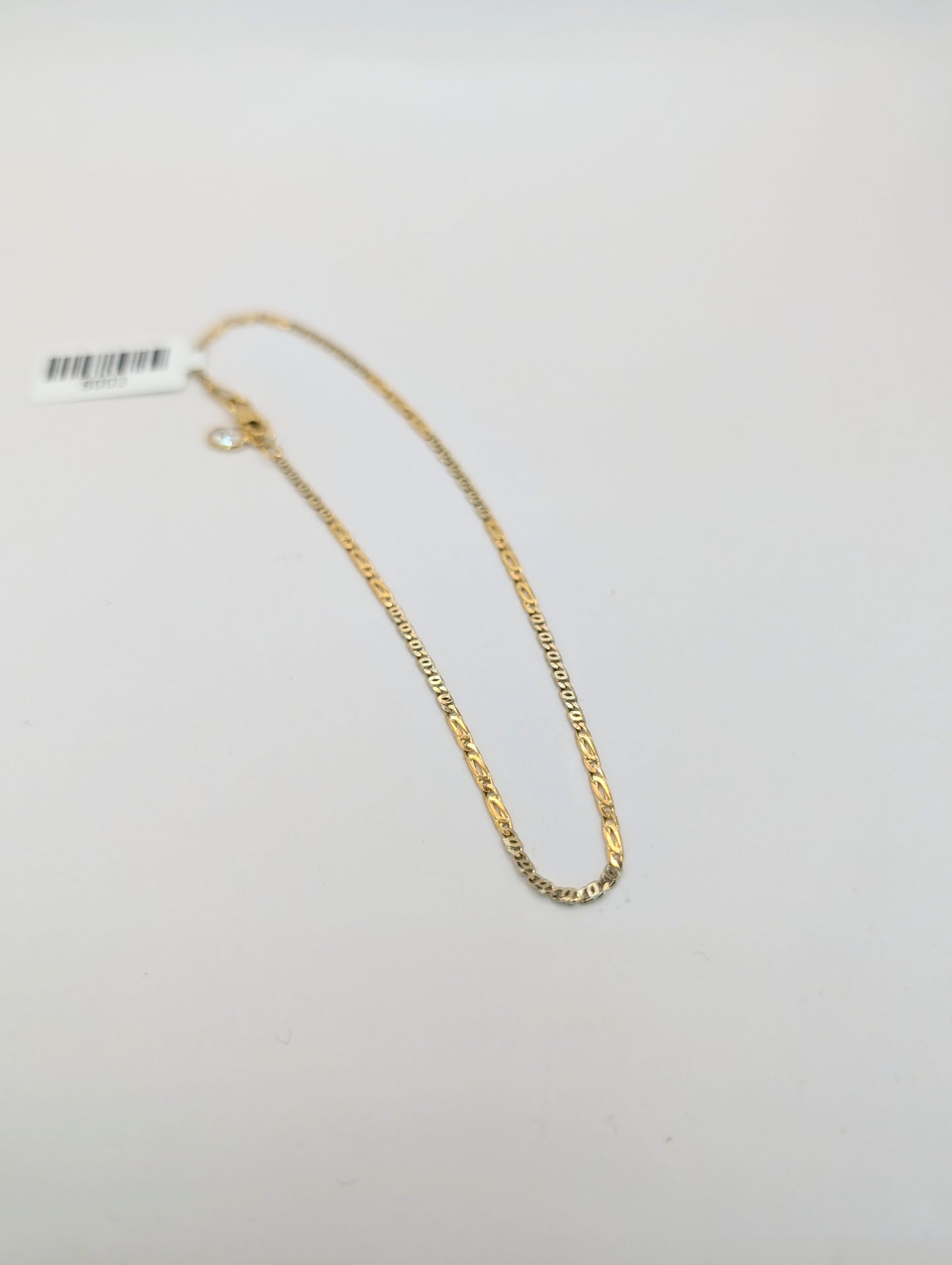 18kt CZ Tiger's Eye Anklet