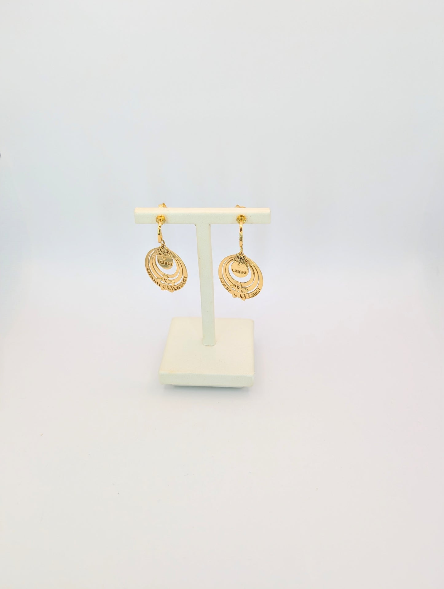 18kt Moon Circle Earrings