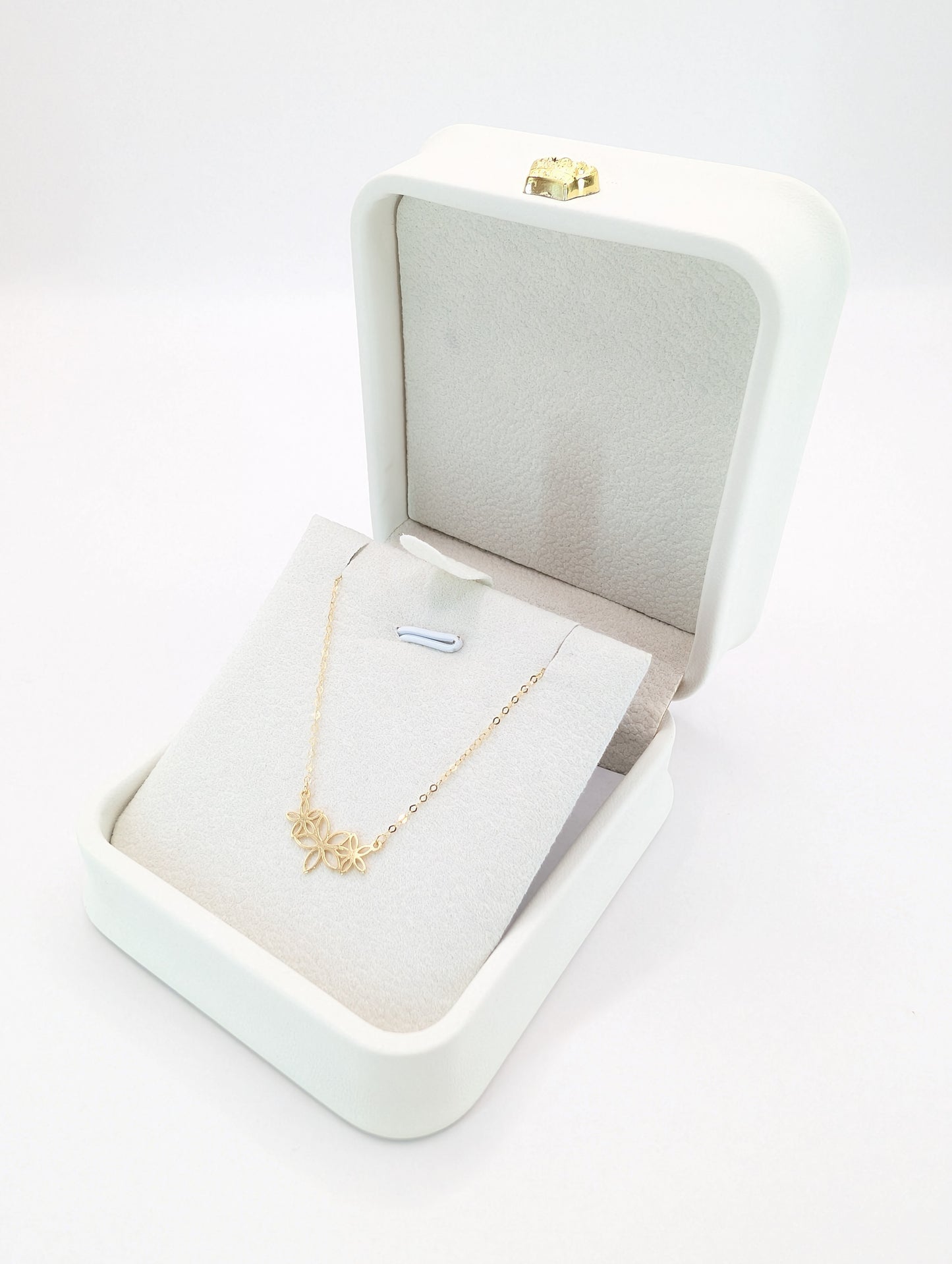 18KT Gold Floral Filigree Necklace